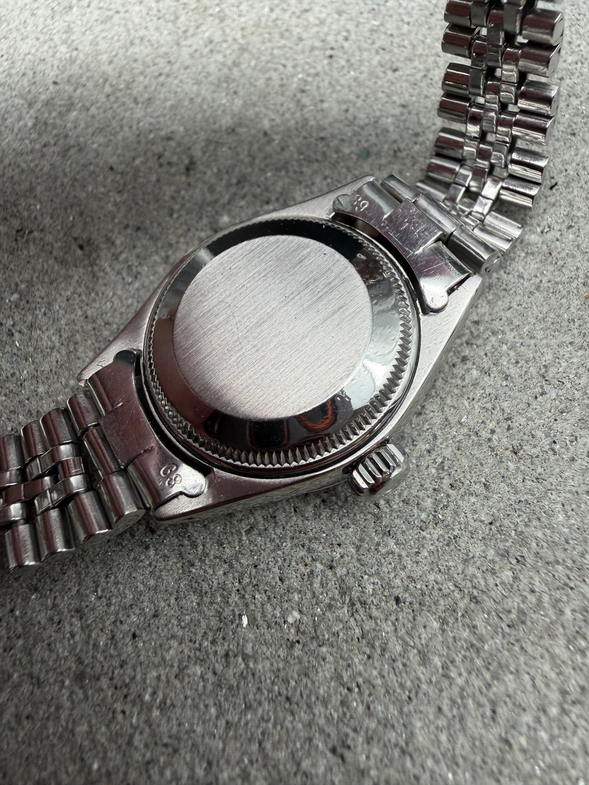 ORIGINAL ROLEX LADY DATE 26mm OYSTER PERPETUAL JUBILEE EDELSTAHL ENGINE TURNED