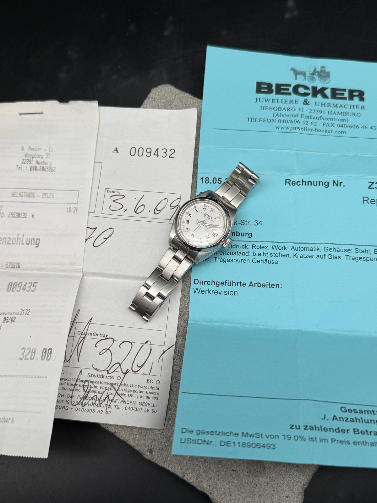 ORIGINAL ROLEX LADY DATE 26mm OYSTER PERPETUAL OYSTERBAND EDELSTAHL BUCKLEY DIAL