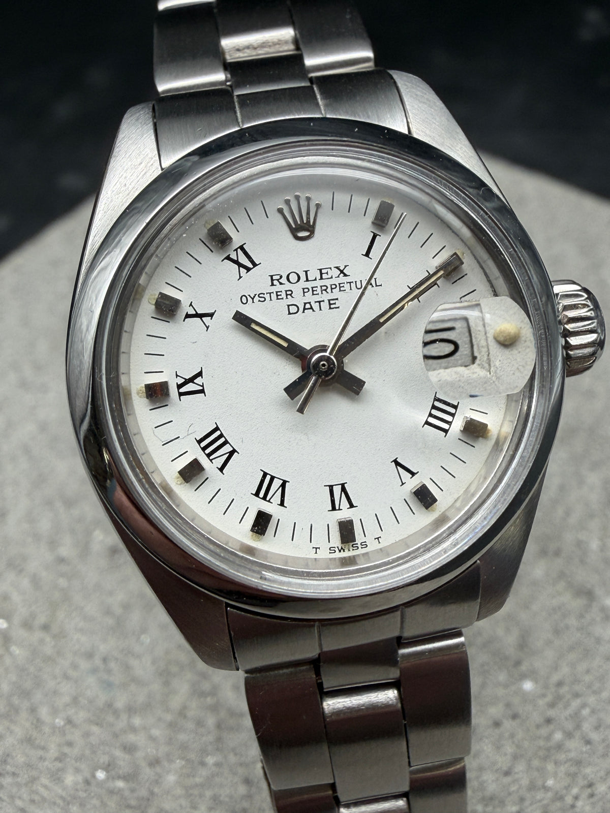 ORIGINAL ROLEX LADY DATE 26mm OYSTER PERPETUAL OYSTERBAND EDELSTAHL BUCKLEY DIAL