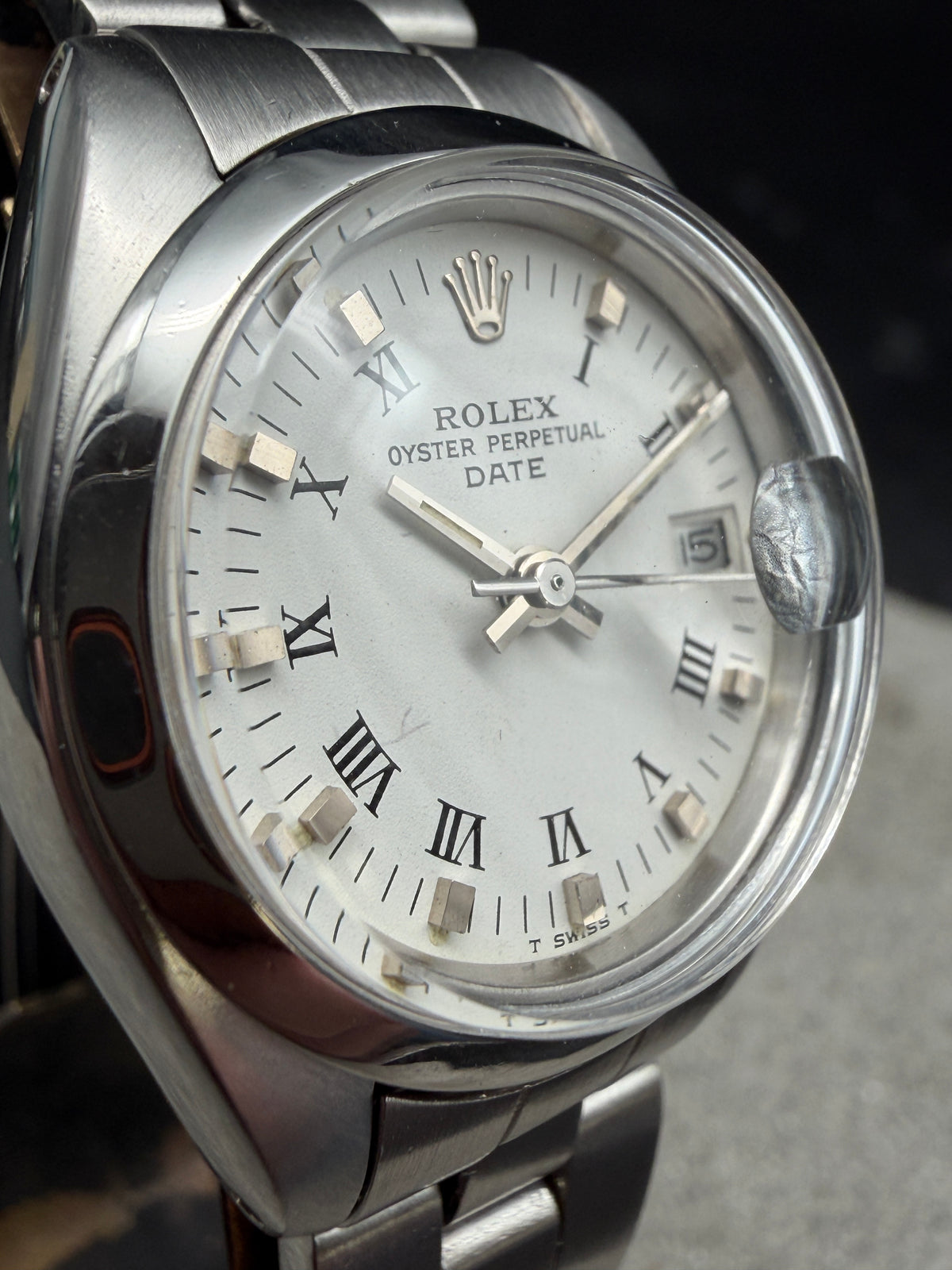 ORIGINAL ROLEX LADY DATE 26mm OYSTER PERPETUAL OYSTERBAND EDELSTAHL BUCKLEY DIAL