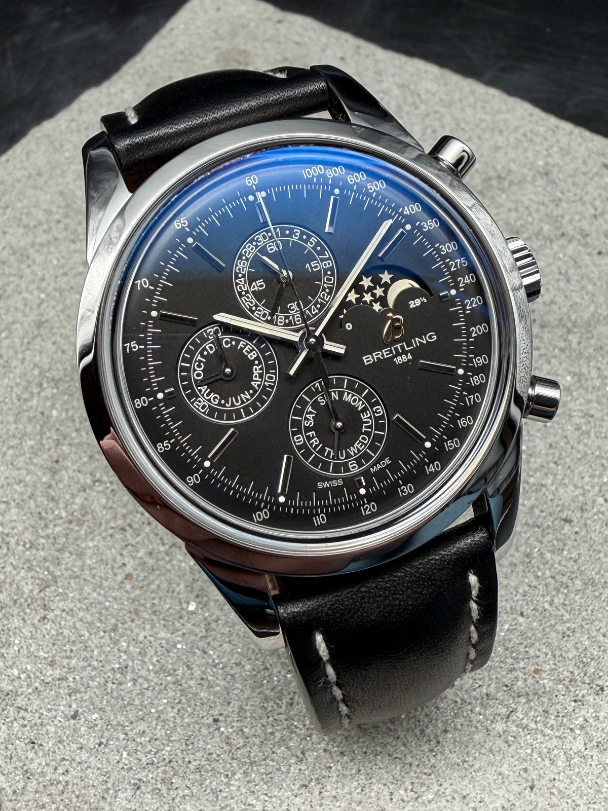 LUXUS BREITLING TRANSOCEAN A19310 ANNUAL CALENDAR MONDPHASE CHRONOGRAPH FULLSET