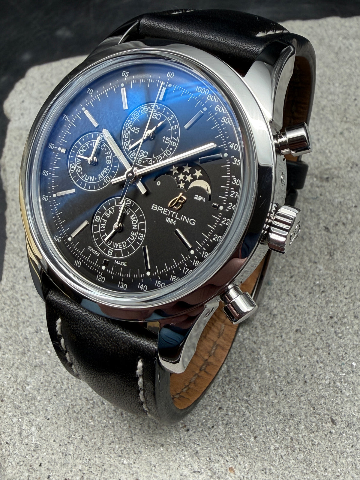 LUXUS BREITLING TRANSOCEAN A19310 ANNUAL CALENDAR MONDPHASE CHRONOGRAPH FULLSET