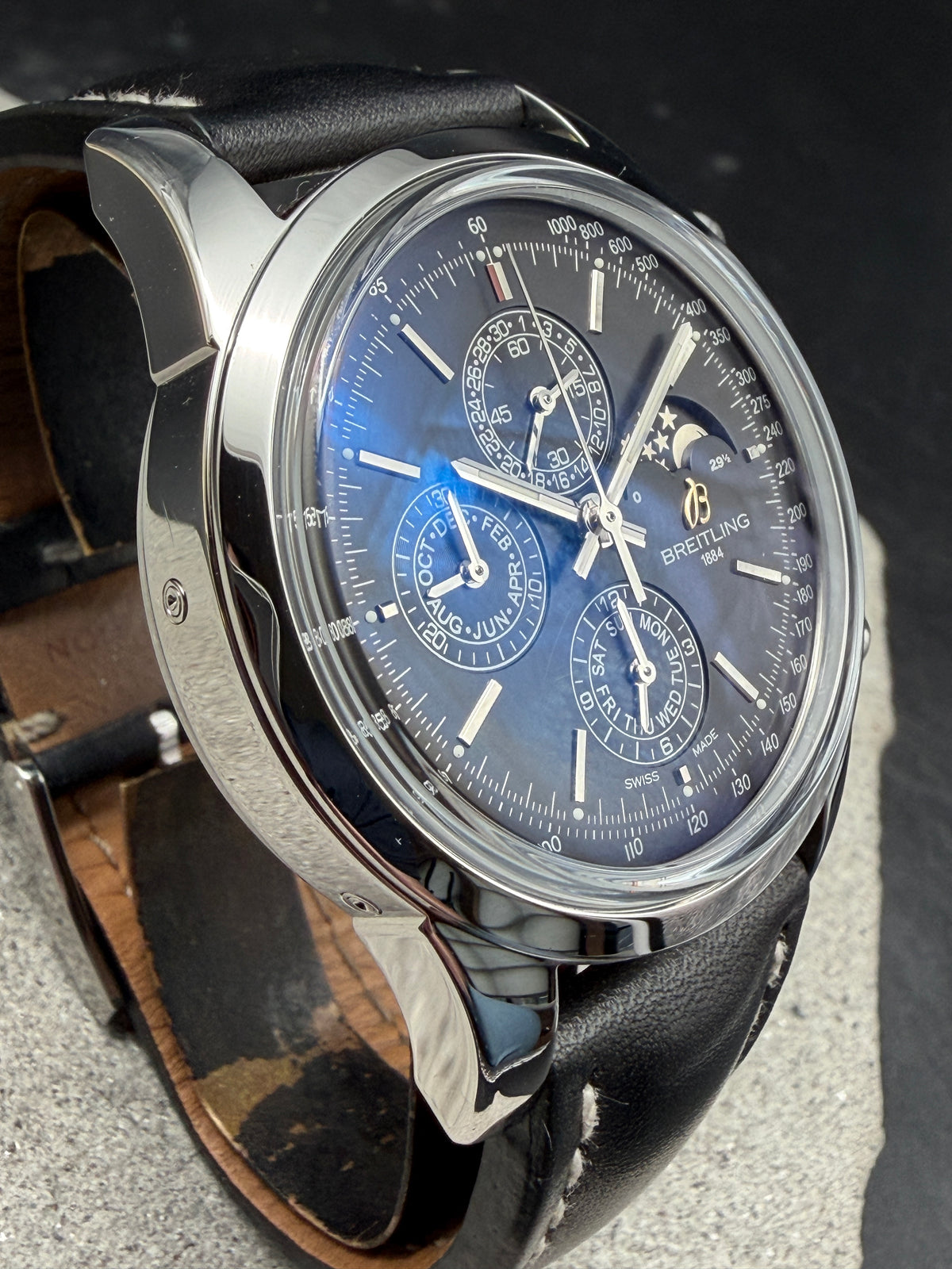 LUXUS BREITLING TRANSOCEAN A19310 ANNUAL CALENDAR MONDPHASE CHRONOGRAPH FULLSET