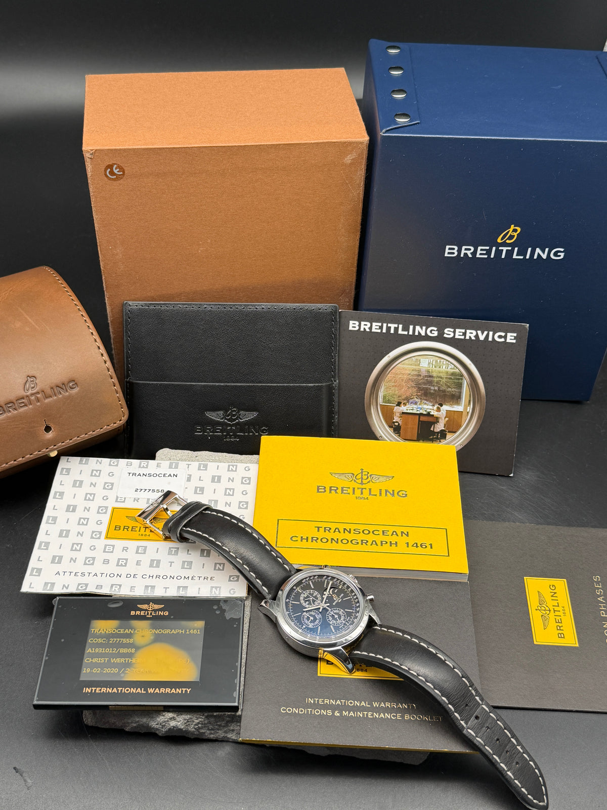 LUXUS BREITLING TRANSOCEAN A19310 ANNUAL CALENDAR MONDPHASE CHRONOGRAPH FULLSET