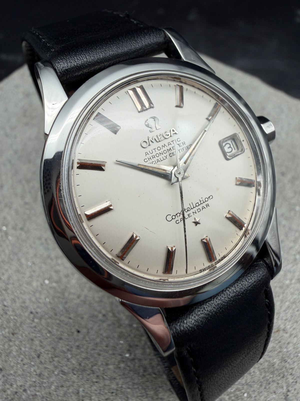 ORIGINAL 1960 OMEGA CONSTELLATION CALENDAR CHRONOMETER 2943 AUTOMATIK CAL: 504