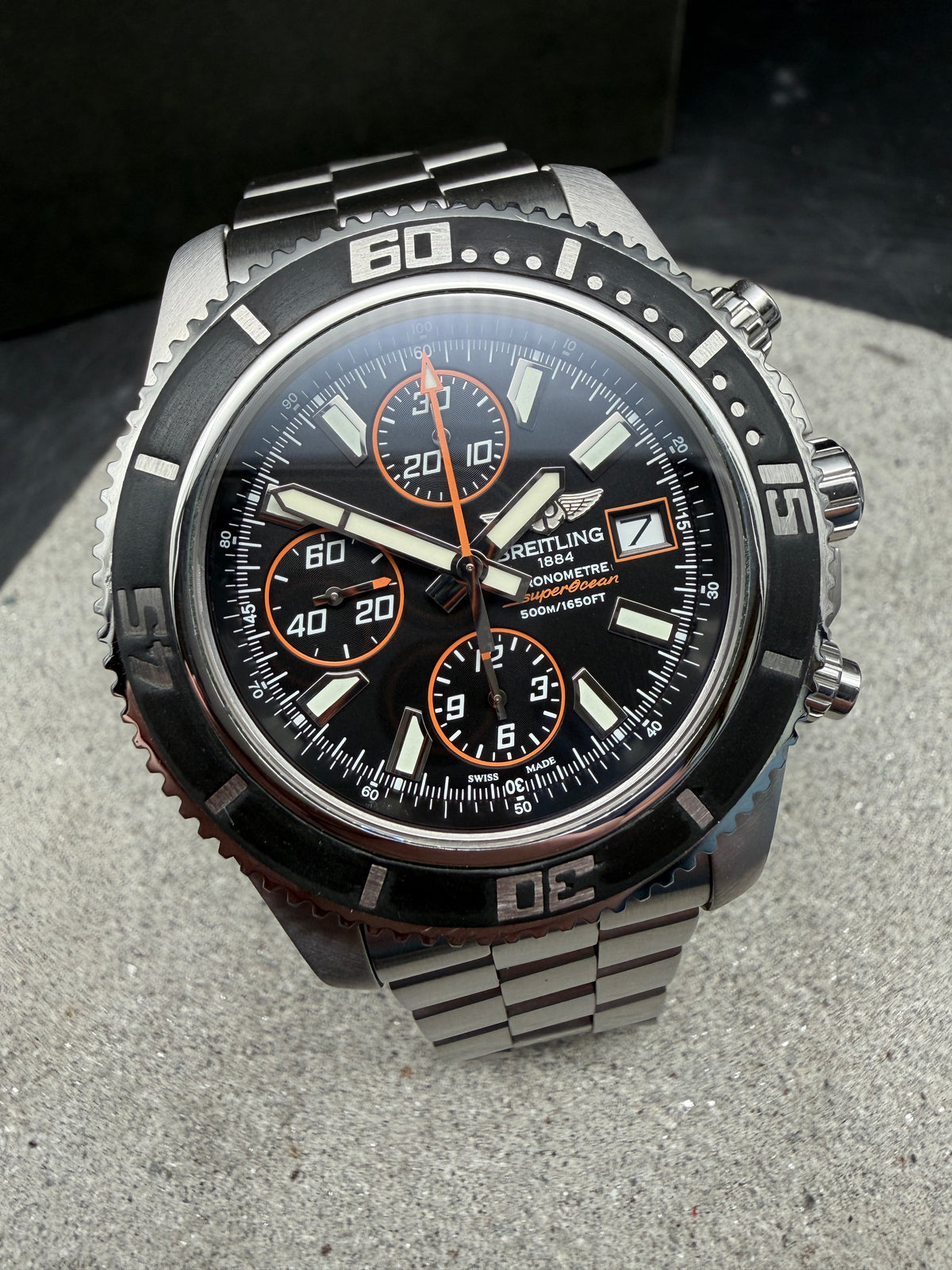 ORIGINAL BREITLING SUPEROCEAN II 44mm CHRONOGRAPH A13341 FULLSET 2012 BOX / PAP