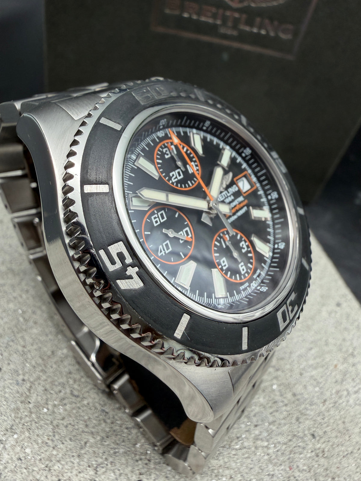ORIGINAL BREITLING SUPEROCEAN II 44mm CHRONOGRAPH A13341 FULLSET 2012 BOX / PAP