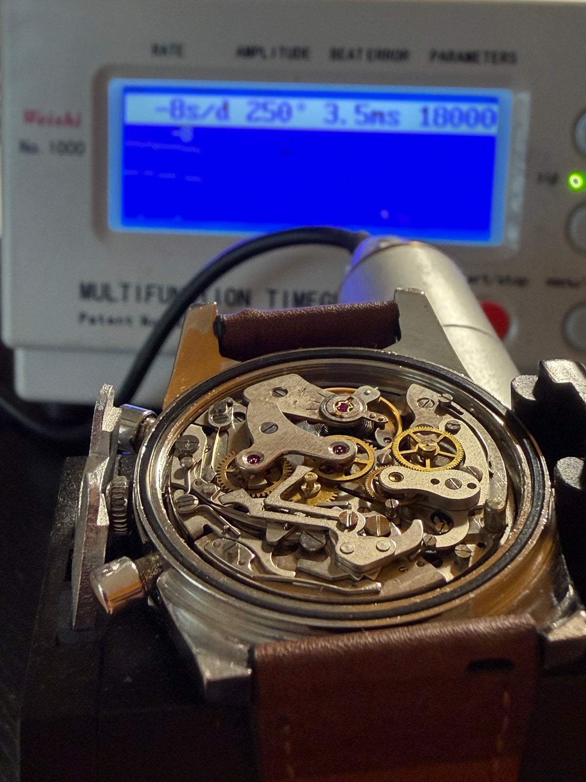 VINTAGE HEMA AQUASPOT YACHTING CHRONOGRAPH HANDAUFZUG 1006-10 EDELSTAHL DIVER
