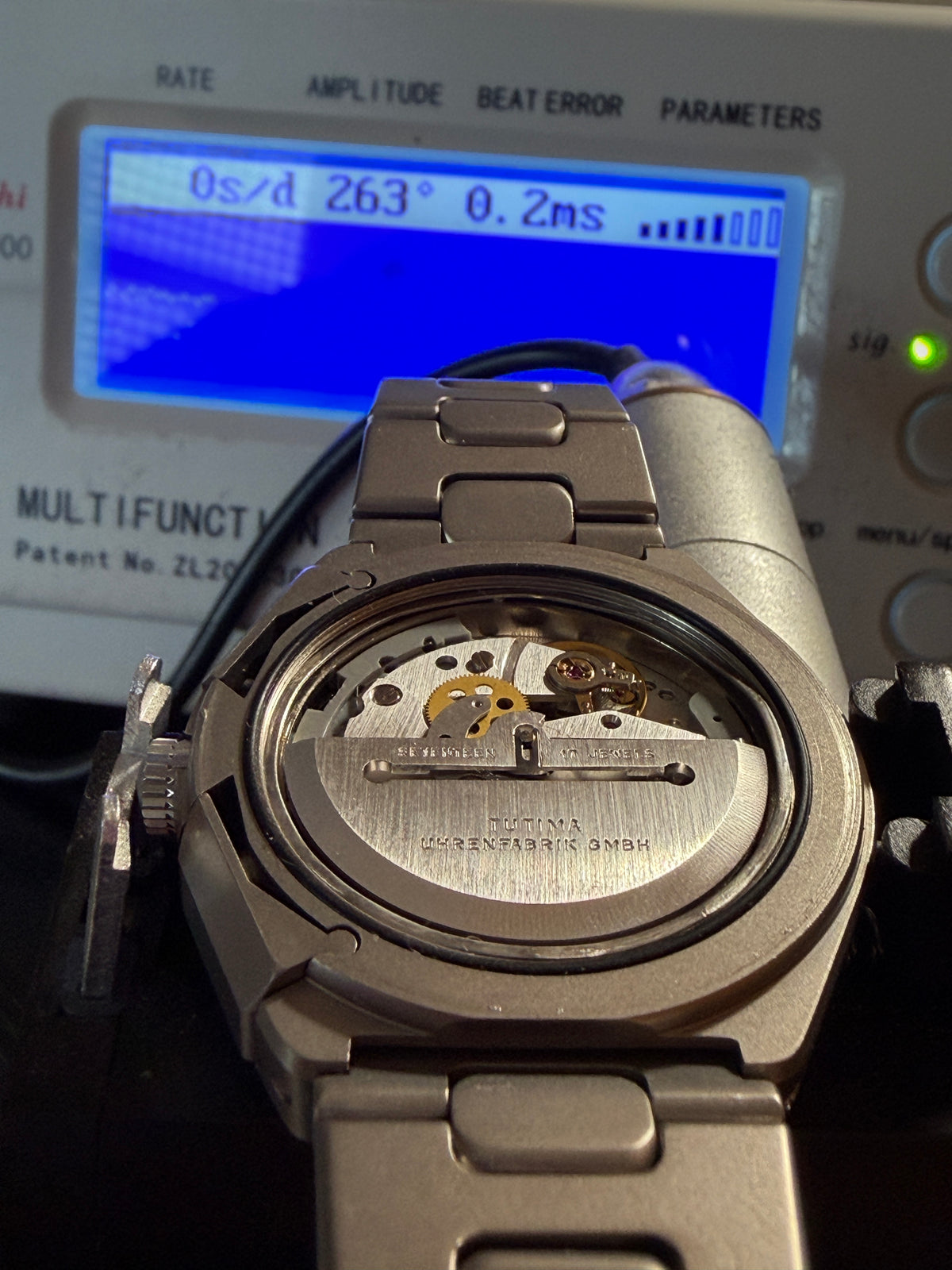 ORIGINAL TUTIMA 750 MILITARY CHRONOGRAPH AUTOMATIK DAY DATE LEMANIA 5100 TITAN