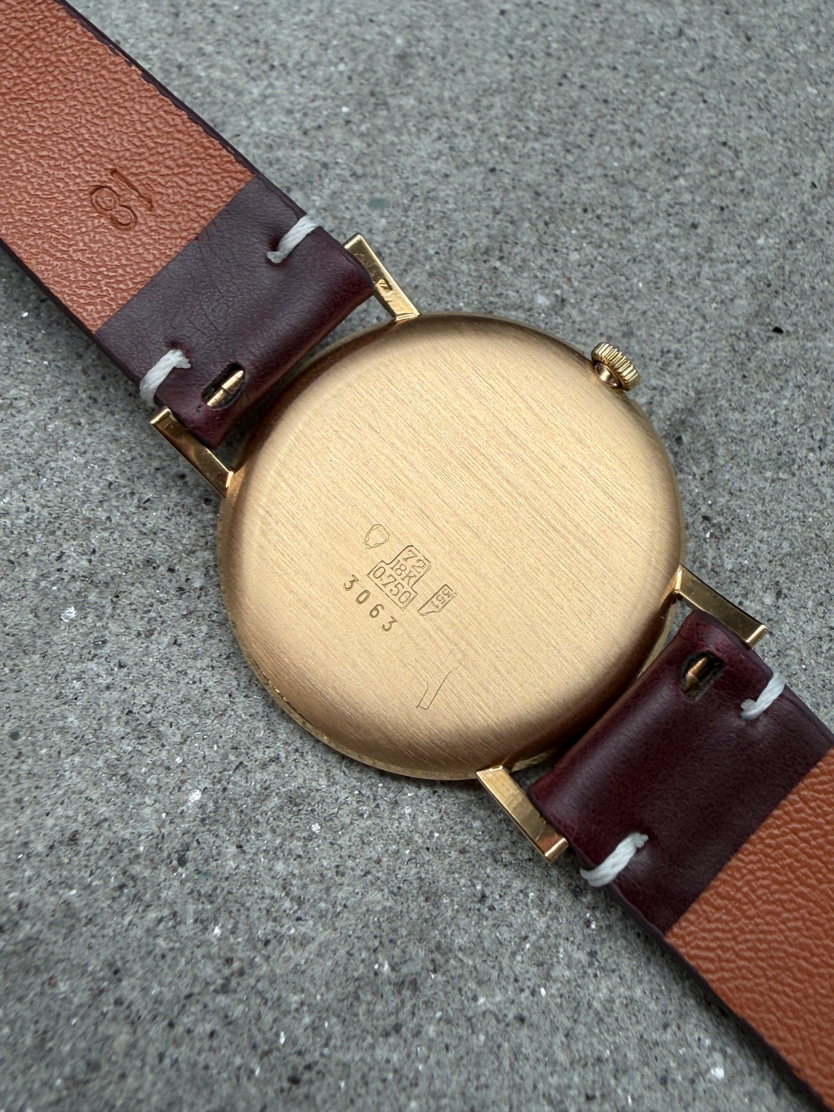 ORIGINAL RADO DE LUXE 18 K / 750 GELBGOLD ULTRAFLAT HANDAUFZUG DRESSWATCH 3063