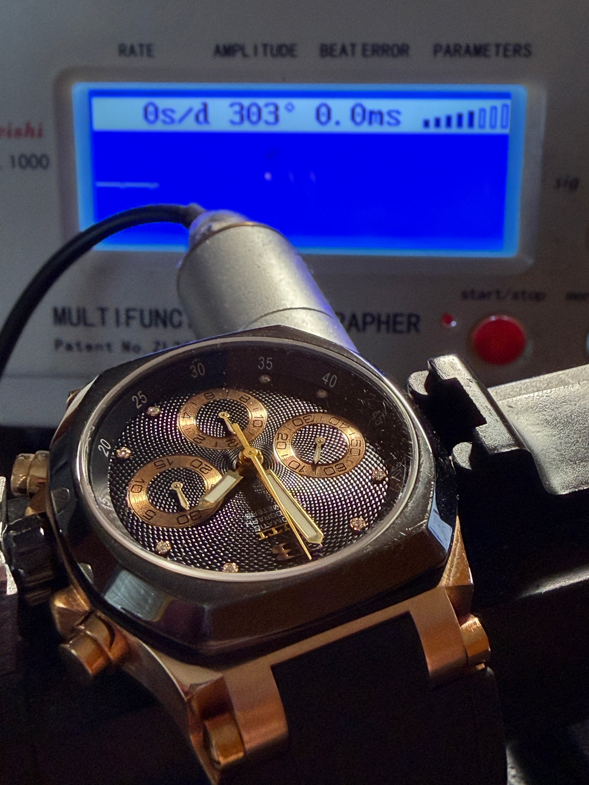 ORIGINAL TB BUTI YANICK SPORT CHRONOGRAPH ROTGOLD 18K / BLACK DIAMANT FULLSET