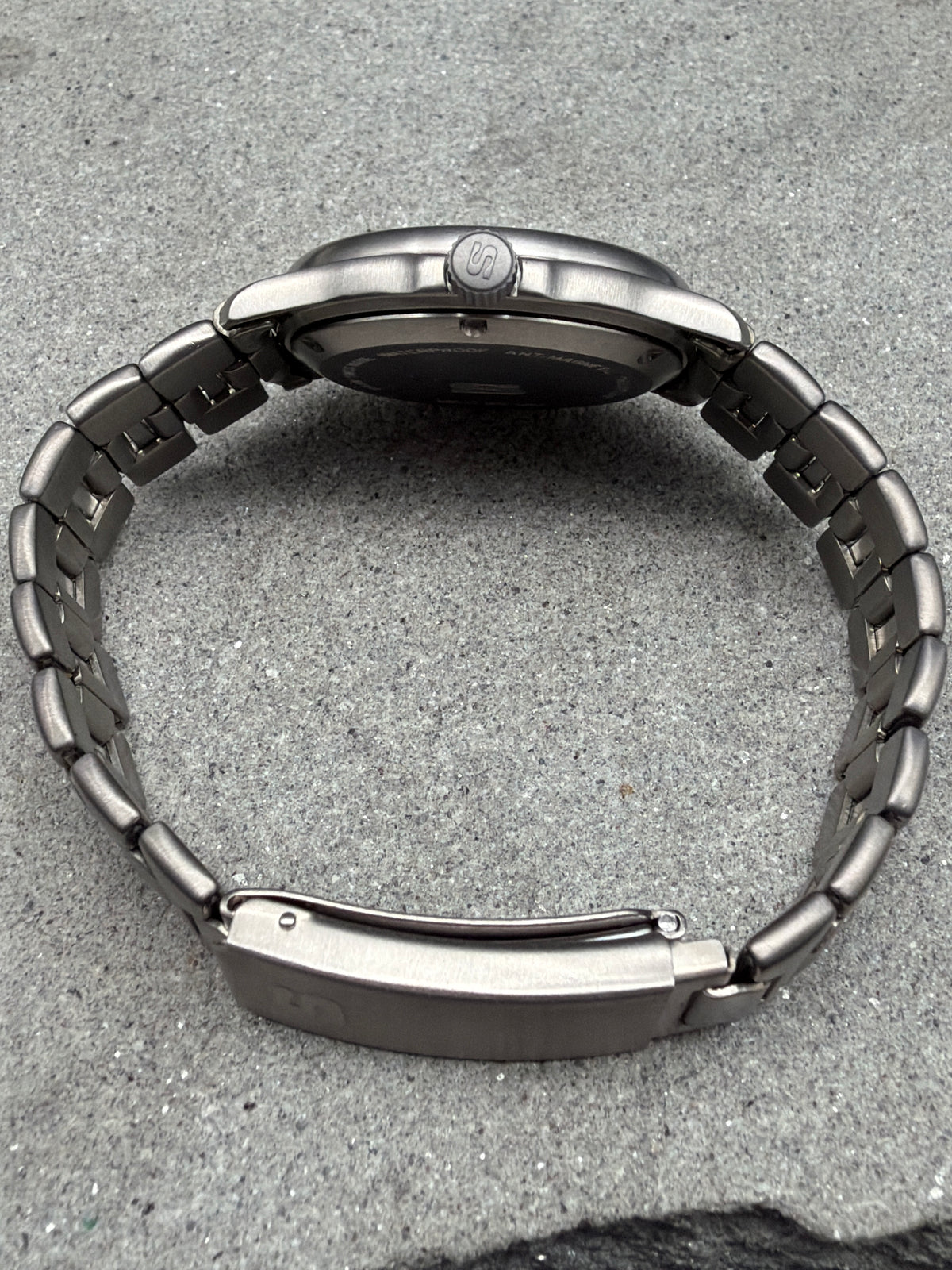 ORIGINAL SINN 8826 Ti TITAN 36mm AUTOMATIK ARMBANDUHR WABENBAND WABE EARLY MODEL TITANIUM