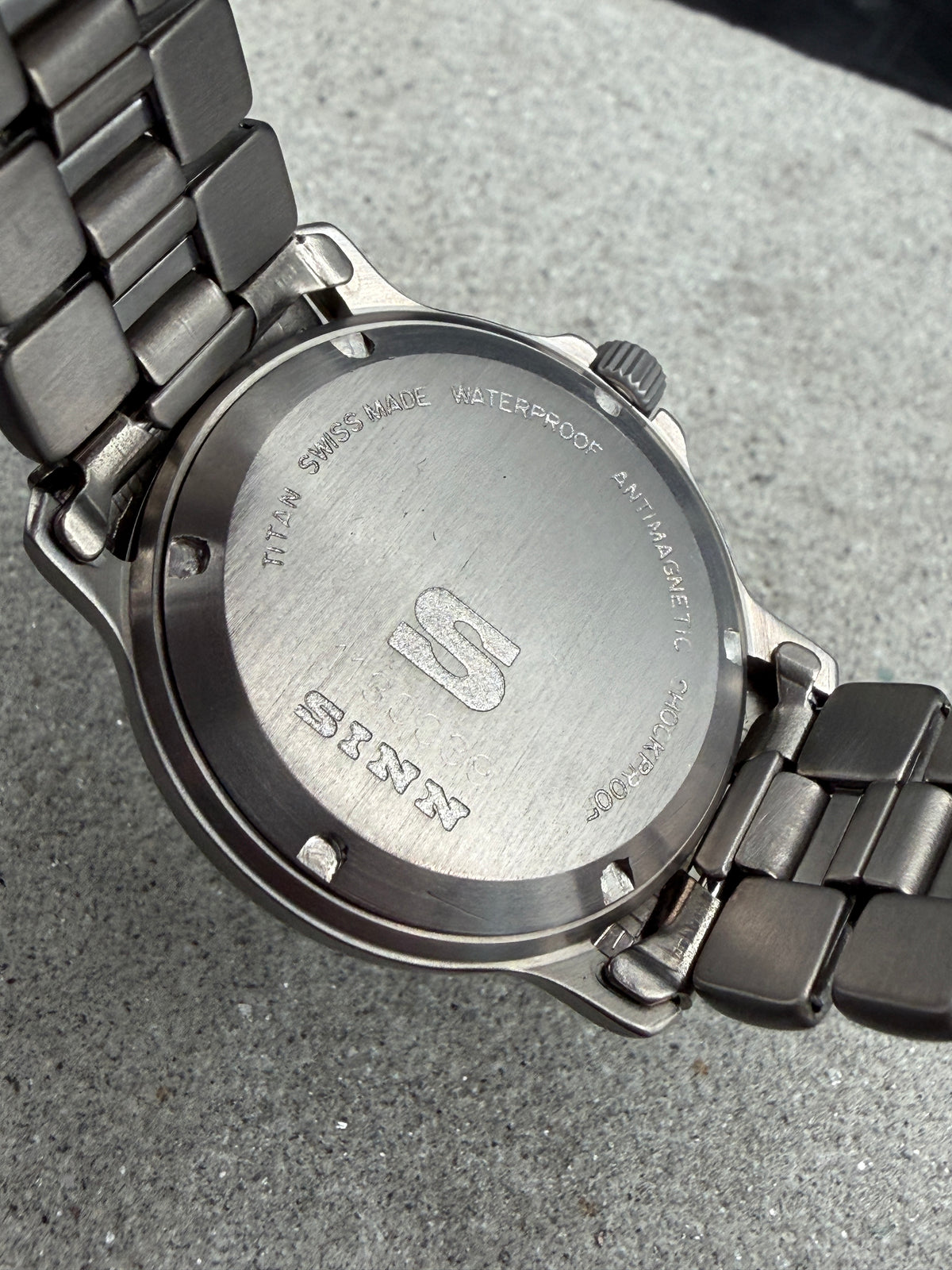 ORIGINAL SINN 8826 Ti TITAN 36mm AUTOMATIK ARMBANDUHR WABENBAND WABE EARLY MODEL TITANIUM