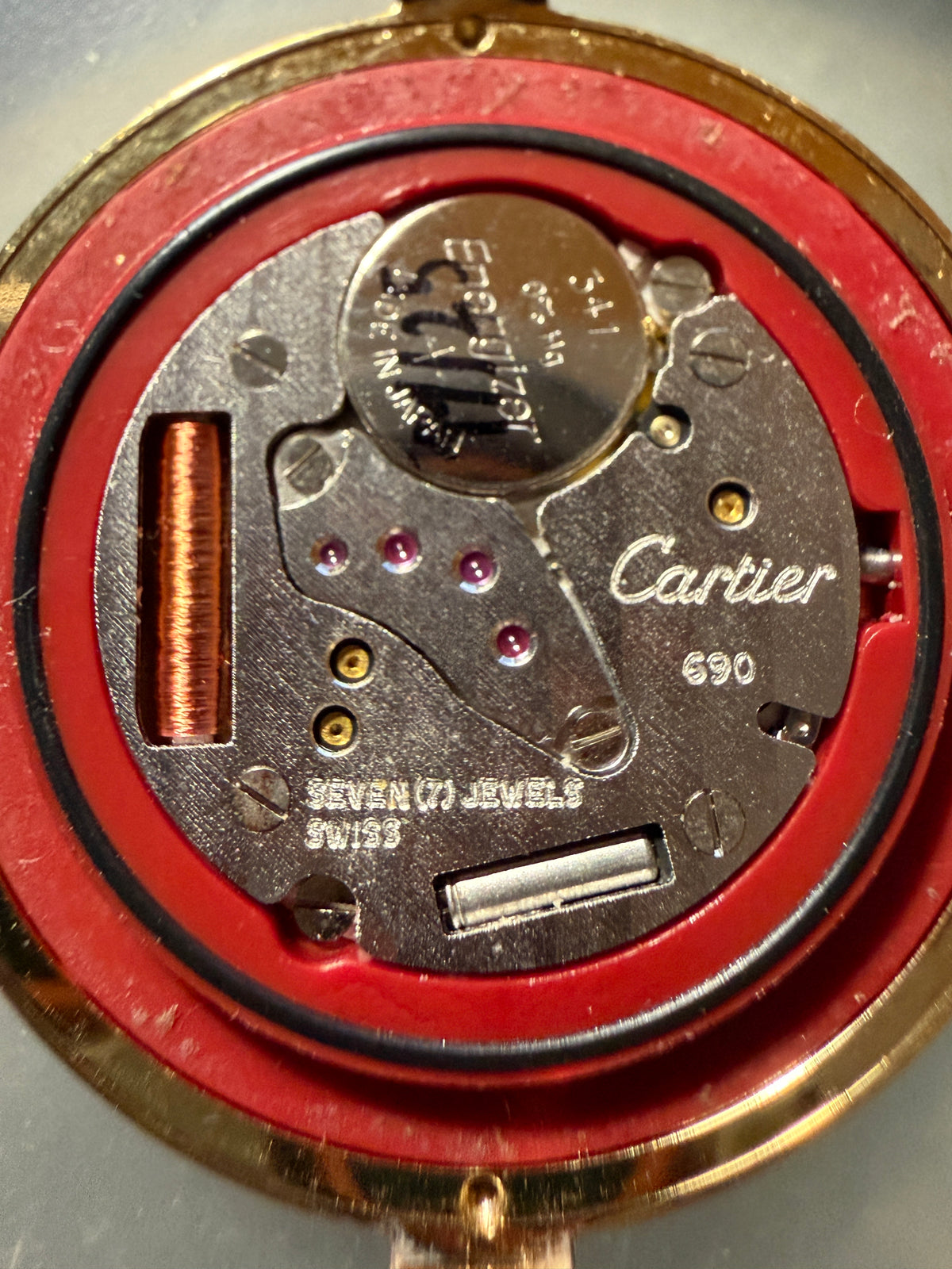 ORIGINAL CARTIER MUST DE VENDOME 1861 ARGENT VERGOLDET 30mm QUARTZ UNISEX LOGO DIAL