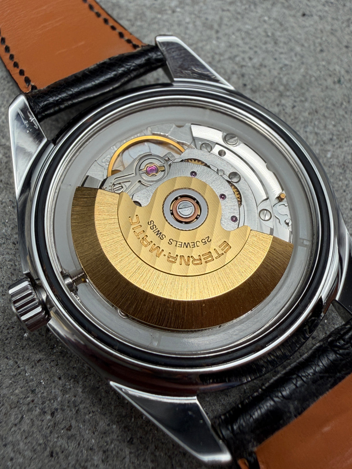 ORIGINAL ETERNA - MATIC KONTIKI 100 DATUM HERRENUHR 37mm EDELSTAHL 633.1569.41