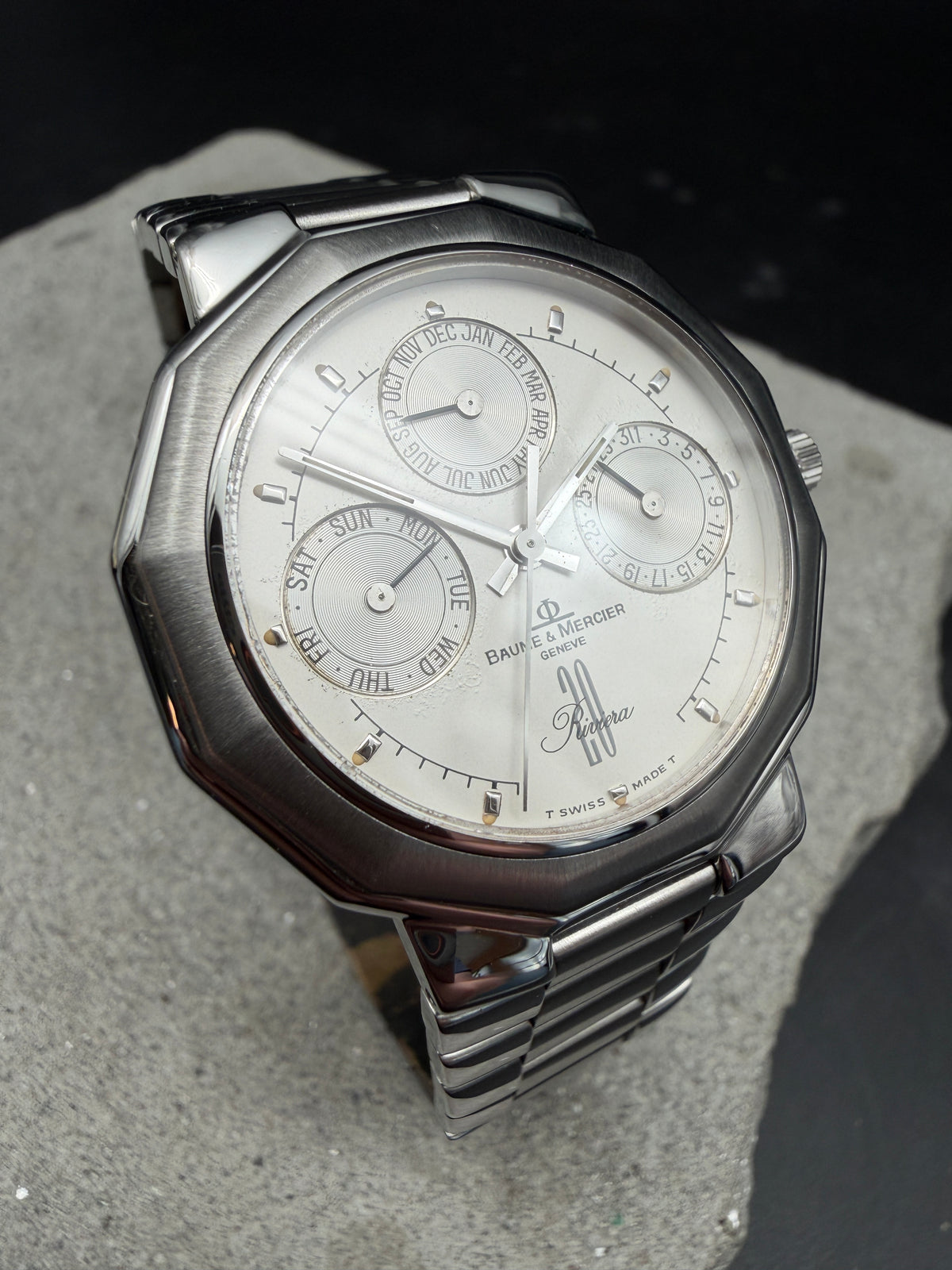 ORIGINAL BAUME & MERCIER 6131 RIVIERA 20 YEARS ANNIVERSARY 999 PCS SPECIAL EDITION 1993 ANNUAL CALENDAR