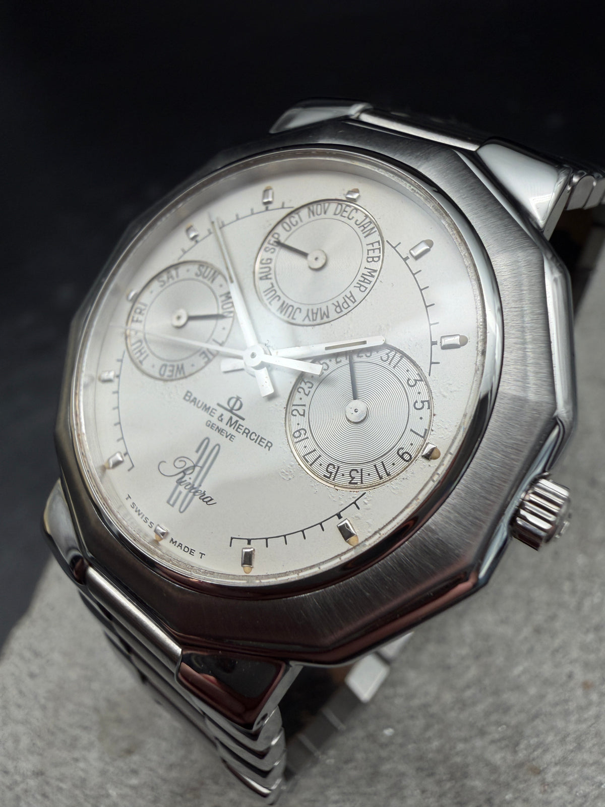 ORIGINAL BAUME & MERCIER 6131 RIVIERA 20 YEARS ANNIVERSARY 999 PCS SPECIAL EDITION 1993 ANNUAL CALENDAR