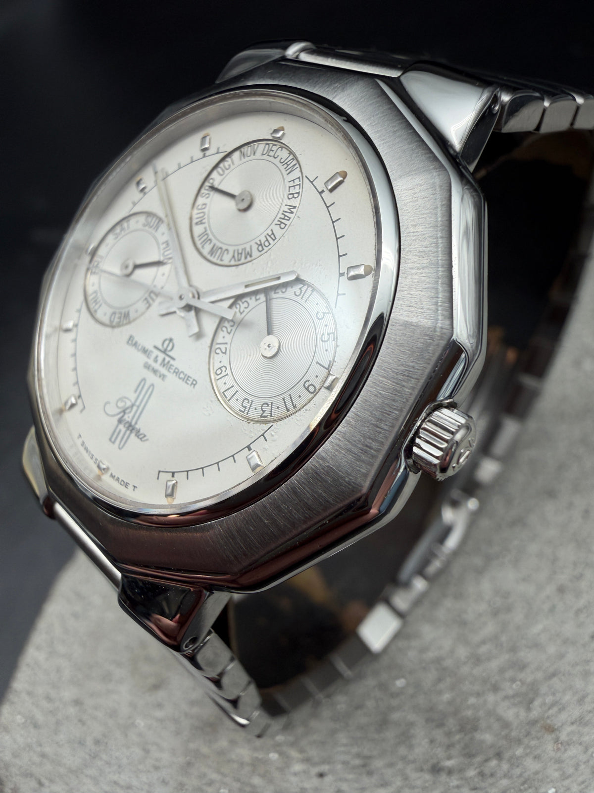 ORIGINAL BAUME & MERCIER 6131 RIVIERA 20 YEARS ANNIVERSARY 999 PCS SPECIAL EDITION 1993 ANNUAL CALENDAR