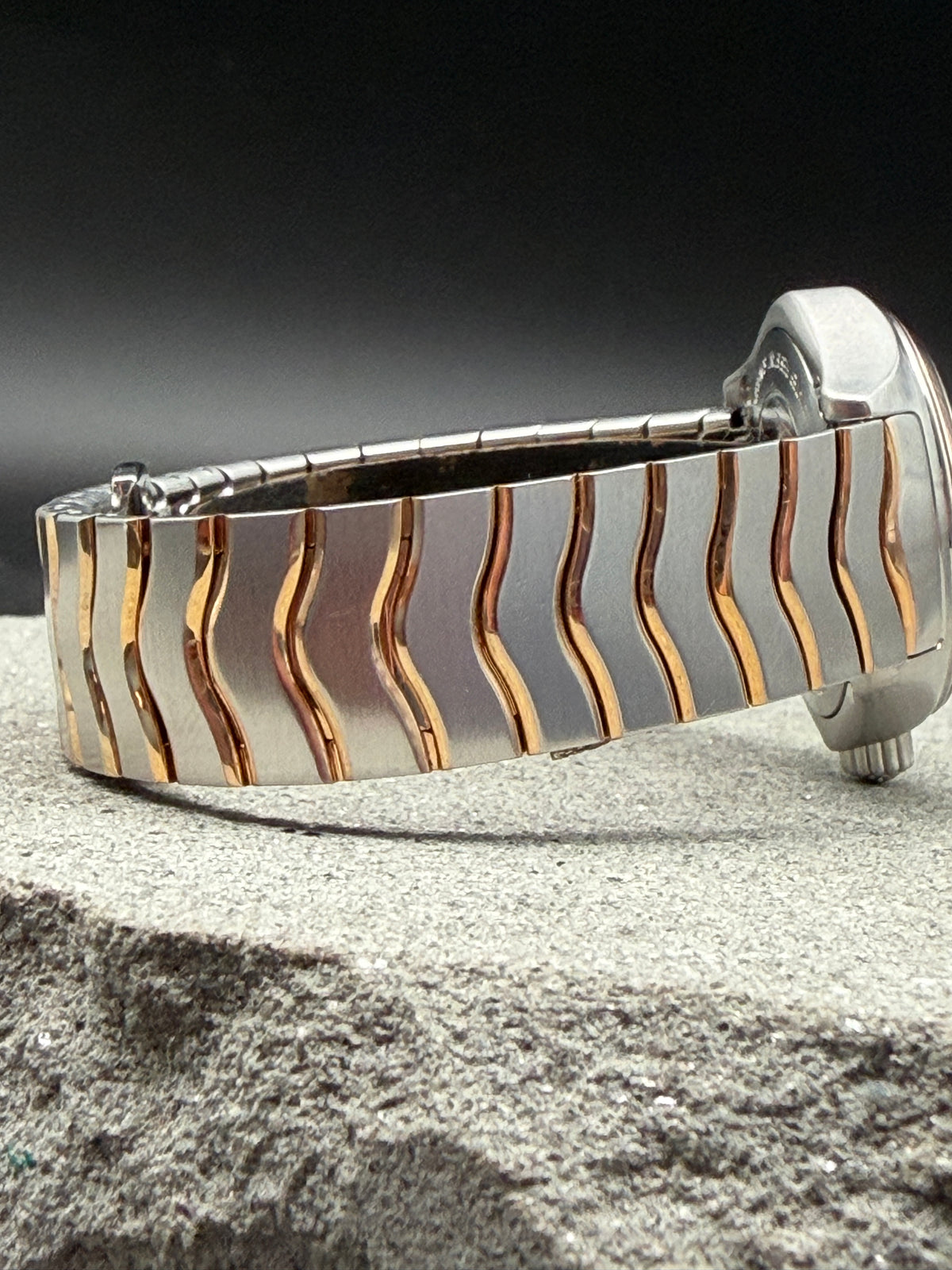ORIGINAL EBEL WAVE LADY MOP DIAMANT PERLMUTT 30mm STAHL / ROTGOLD AUTOMATIK 03.1.15.1036 GLASBODEN