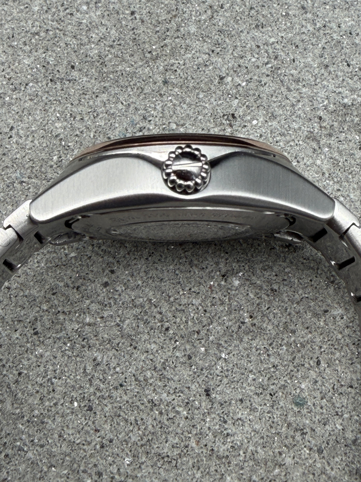 ORIGINAL EBEL WAVE LADY MOP DIAMANT PERLMUTT 30mm STAHL / ROTGOLD AUTOMATIK 03.1.15.1036 GLASBODEN
