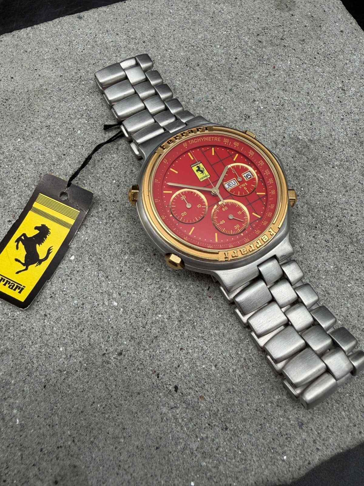 ORIGINAL FERRARI FORMULA 1/10SEC CHRONOGRAPH DAY DATE REF 2640 CAL. 531 ROSSO CORSA