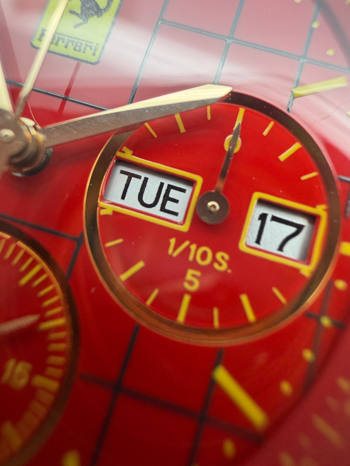 ORIGINAL FERRARI FORMULA 1/10SEC CHRONOGRAPH DAY DATE REF 2640 CAL. 531 ROSSO CORSA