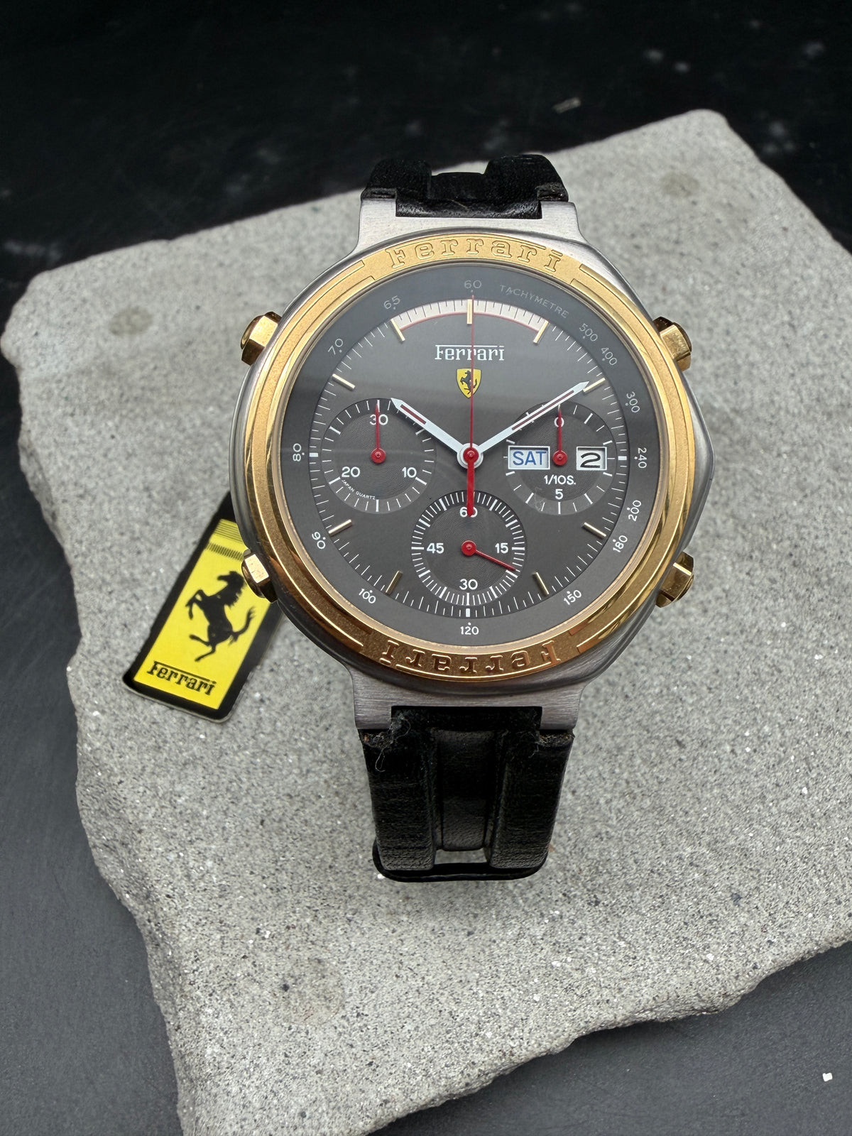 ORIGINAL FERRARI FORMULA 1/10SEC CHRONOGRAPH DAY DATE REF 2660 CAL. 531 GREY GRIGIO FERRO