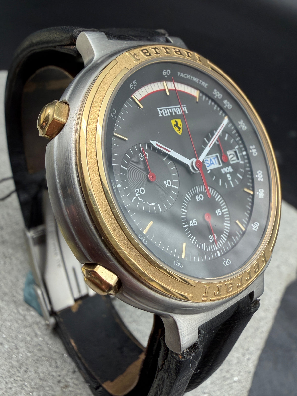ORIGINAL FERRARI FORMULA 1/10SEC CHRONOGRAPH DAY DATE REF 2660 CAL. 531 GREY GRIGIO FERRO