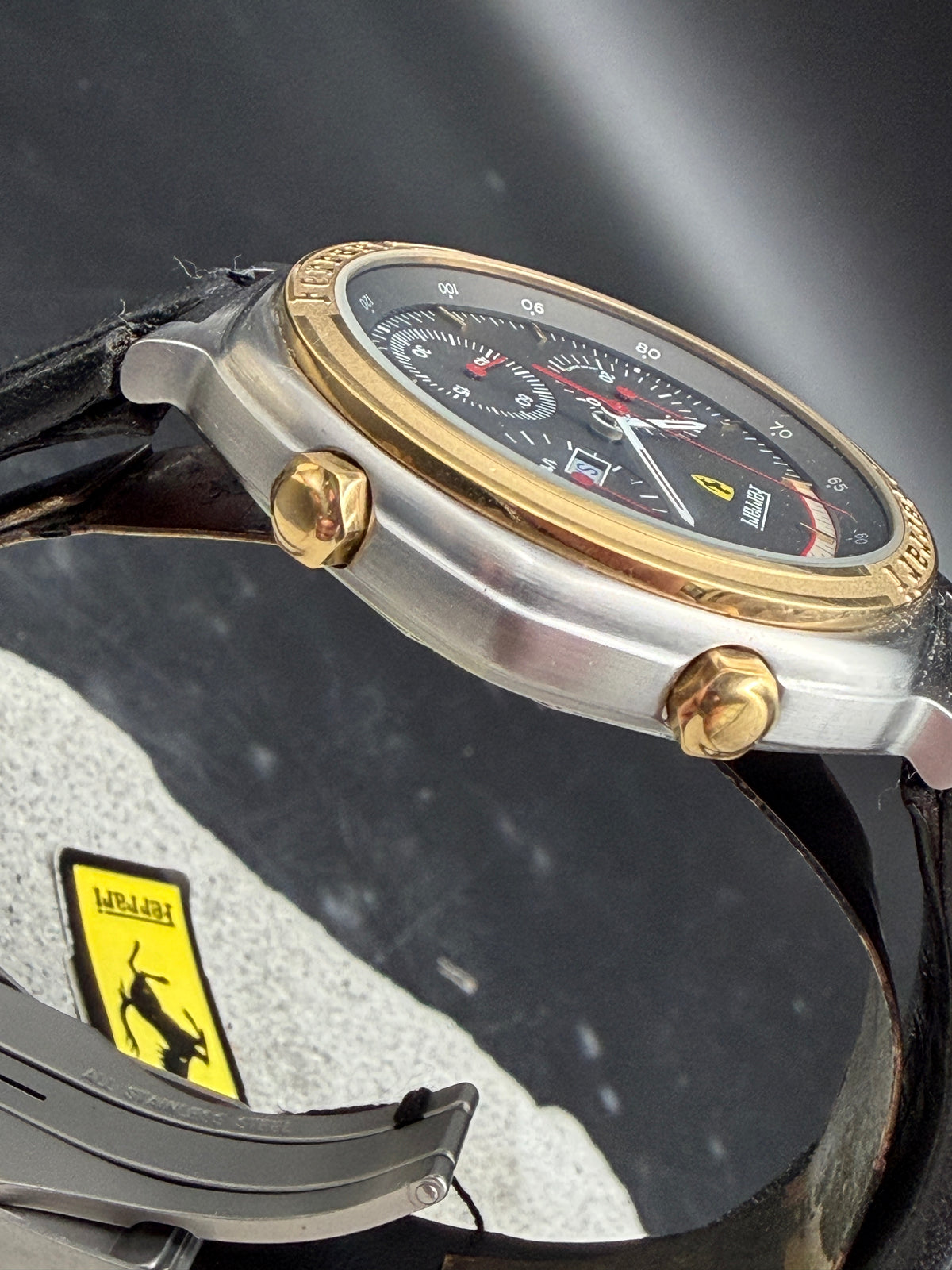 ORIGINAL FERRARI FORMULA 1/10SEC CHRONOGRAPH DAY DATE REF 2660 CAL. 531 GREY GRIGIO FERRO