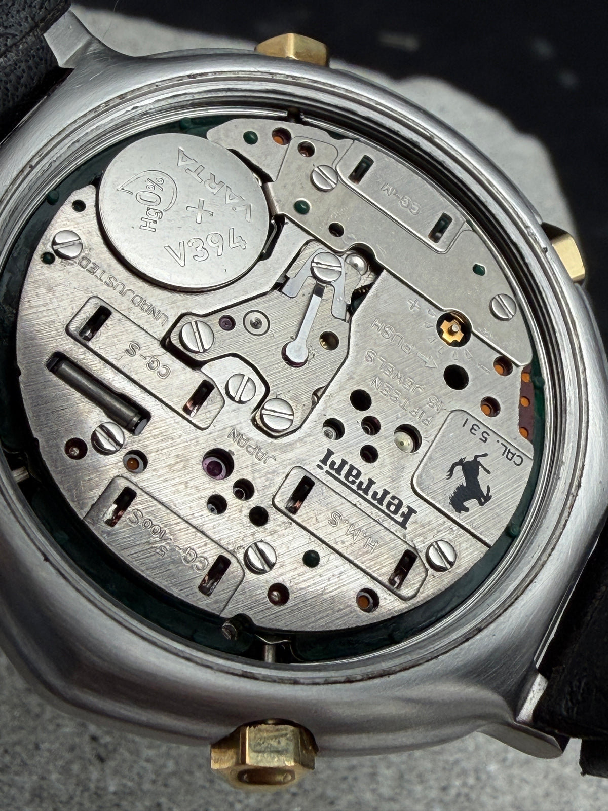 ORIGINAL FERRARI FORMULA 1/10SEC CHRONOGRAPH DAY DATE REF 2660 CAL. 531 GREY GRIGIO FERRO
