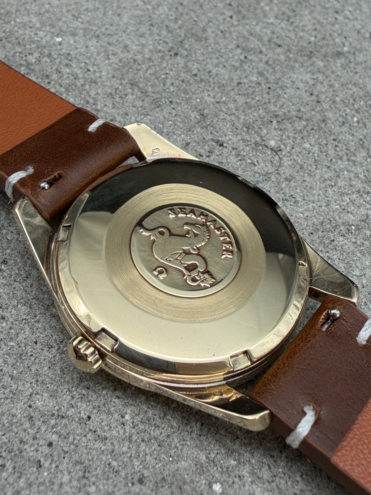 ORIGINAL 1960 OMEGA SEAMASTER AUTOMATIK 14700SC GELBGOLD CAL. 552 SCREWBACK UHR