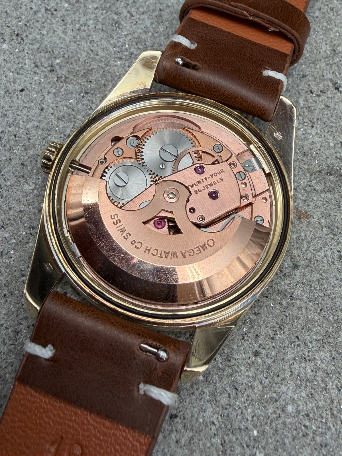 ORIGINAL 1960 OMEGA SEAMASTER AUTOMATIK 14700SC GELBGOLD CAL. 552 SCREWBACK UHR