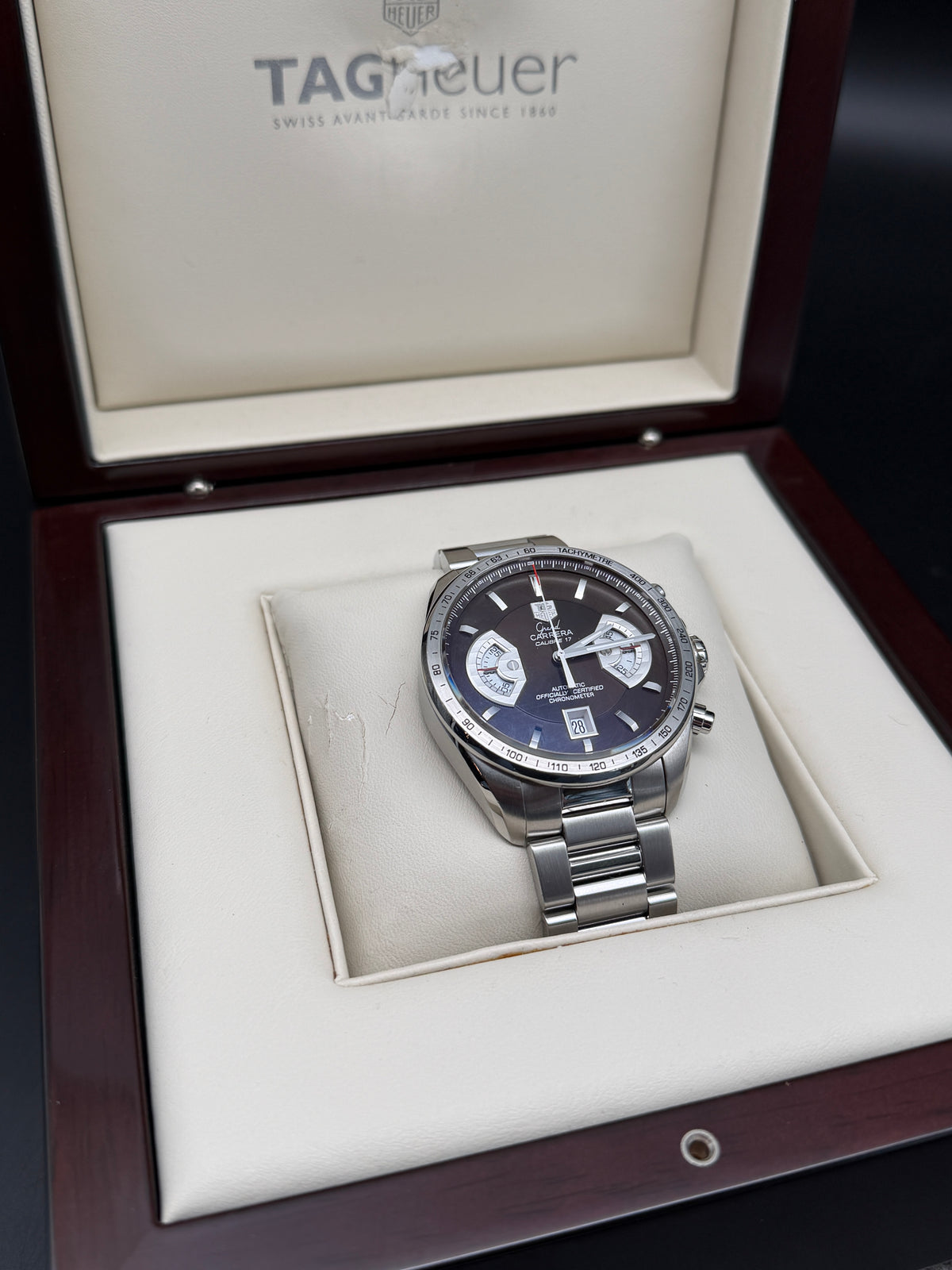 ORIGINAL TAG HEUER GRAND CARRERA CAV511E CHRONOMETER CHRONOGRAPH CALIBRE 17 UHR