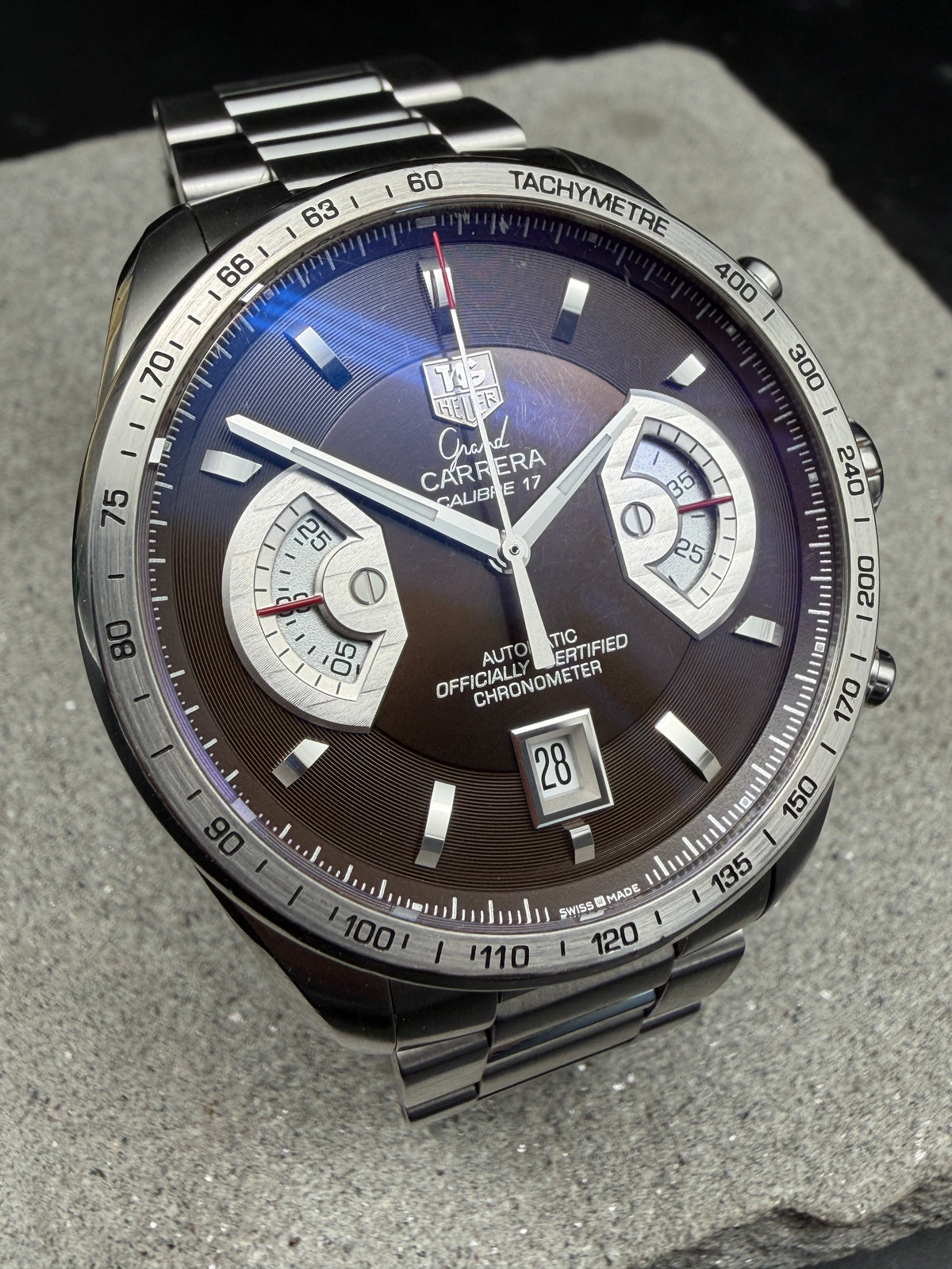 ORIGINAL TAG HEUER GRAND CARRERA CAV511E CHRONOMETER CHRONOGRAPH CALIBRE 17 UHR