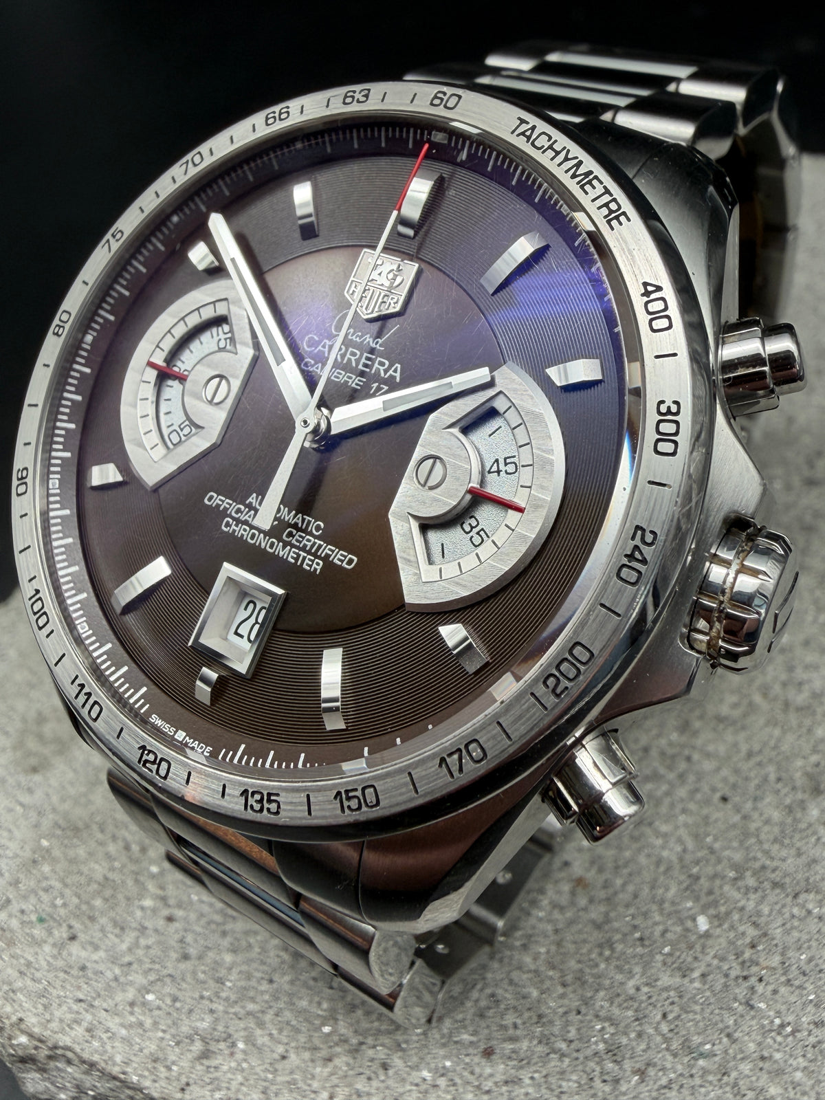 ORIGINAL TAG HEUER GRAND CARRERA CAV511E CHRONOMETER CHRONOGRAPH CALIBRE 17 UHR