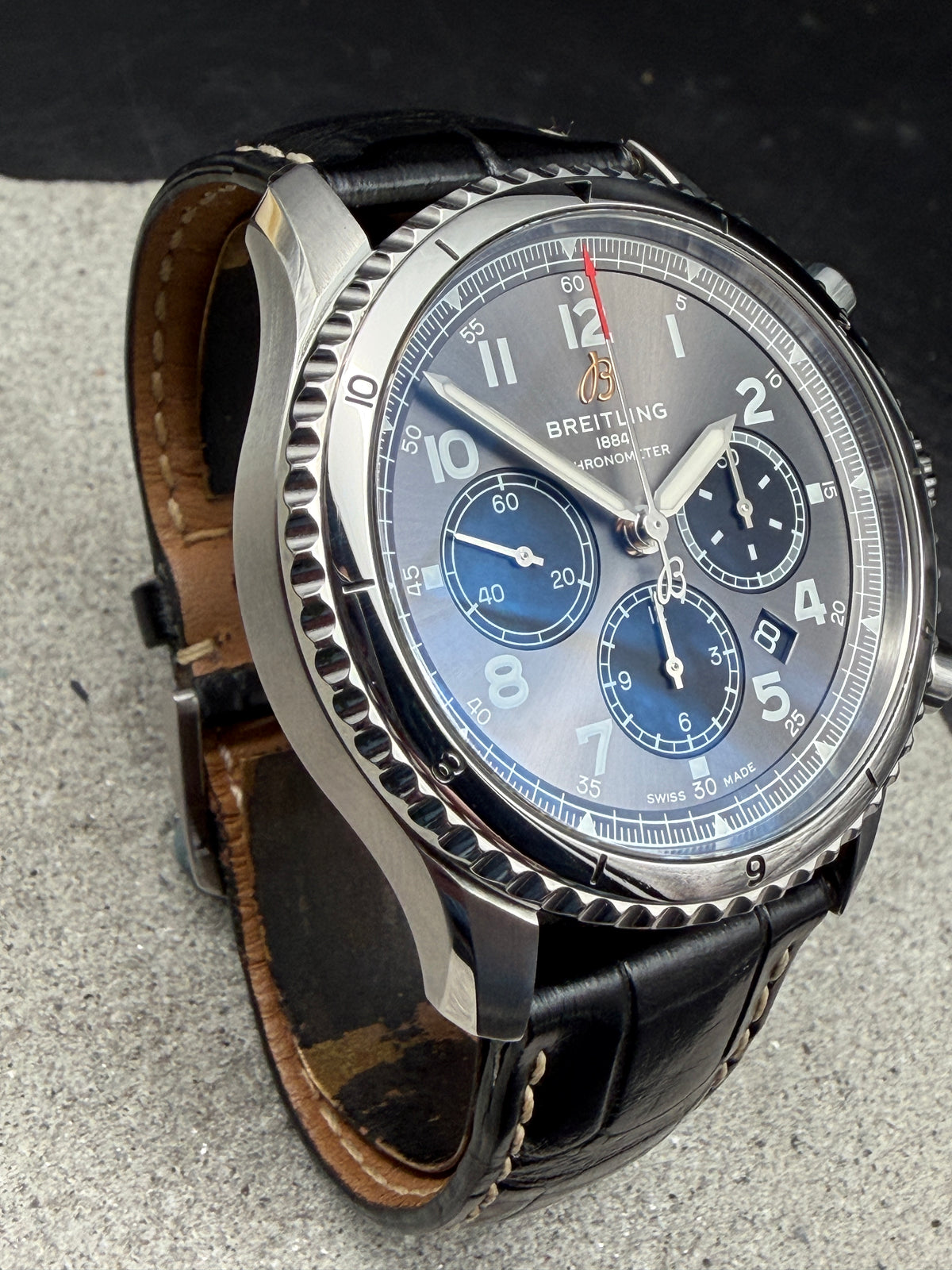 ORIGINAL 2021 BREITLING AVIATOR 8 B01 CHRONOMETER AB0119 CHRONOGRAPH FULLSET DE