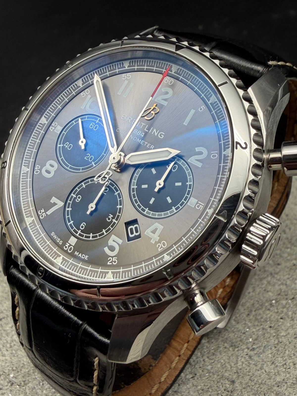 ORIGINAL 2021 BREITLING AVIATOR 8 B01 CHRONOMETER AB0119 CHRONOGRAPH FULLSET DE