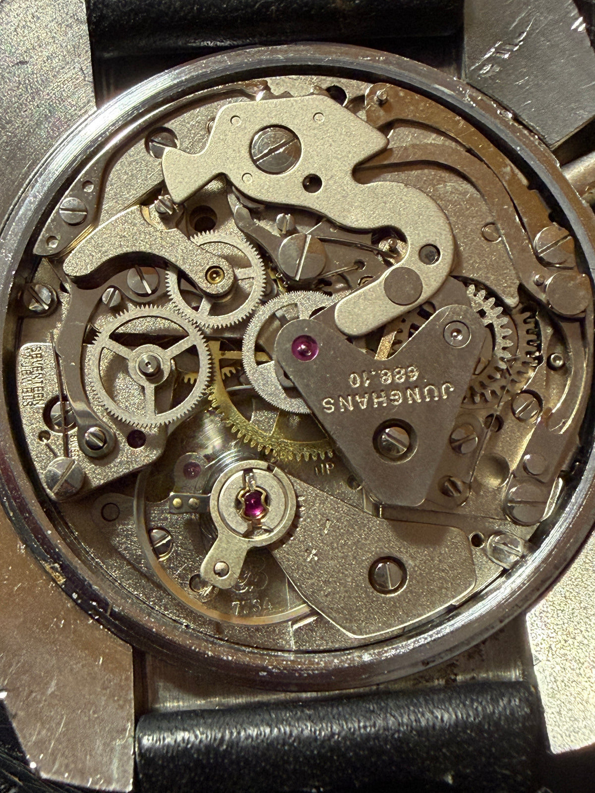 ORIGINAL 1973 JUNGHANS OLYMPIC CHRONOGRAPH 7734 VALJOUX HANDAUFZUG 688.10 DATUM
