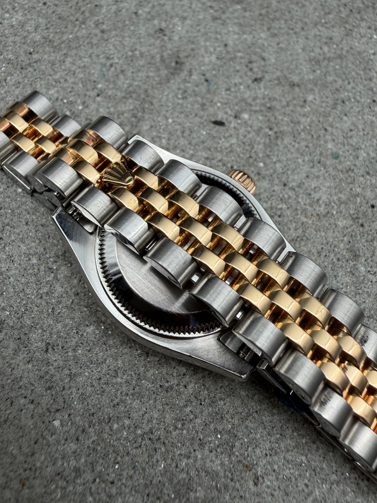 LUXUS 2007 ROLEX LADY DATEJUST 179173 STAHL GOLD SUPER JUBILEE 26mm DAMEN UHR