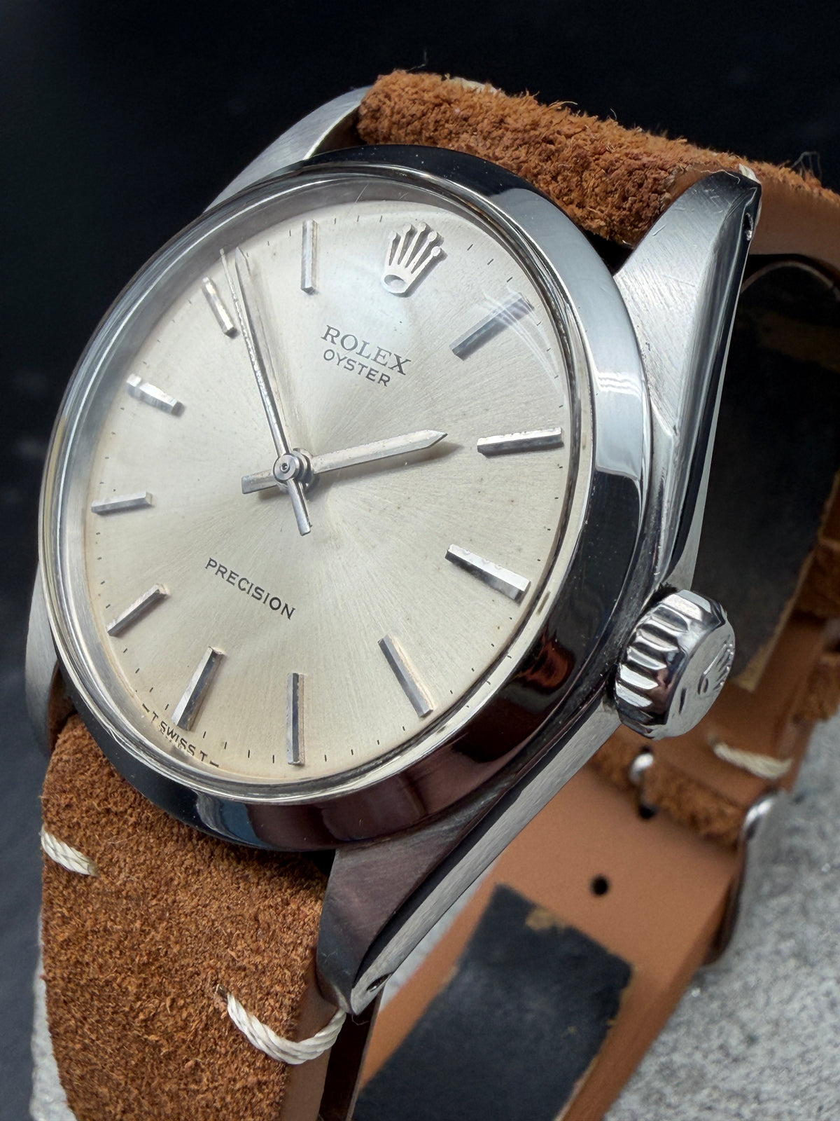 ORIGINAL 1969 ROLEX 6426 OYSTER PRECISION 34mm HANDAUFZUG MANUAL WIND EDELSTAHL