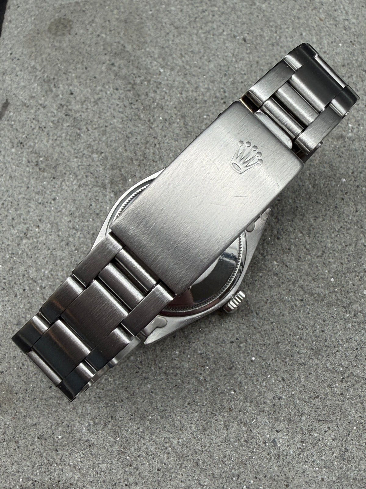ORIGINAL 1970 ROLEX 1501 OYSTER PERPETUAL DATE 34mm CONFETTI BROWN OYSTERBAND