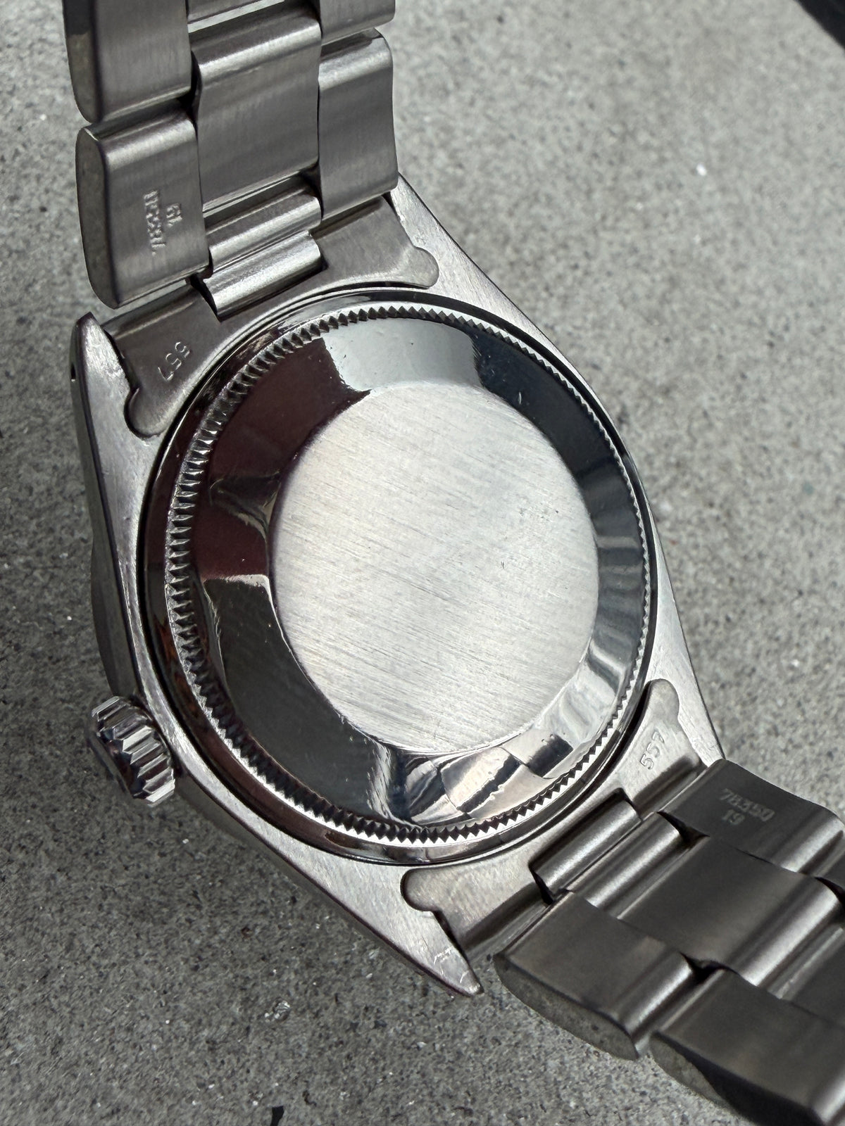 ORIGINAL 1970 ROLEX 1501 OYSTER PERPETUAL DATE 34mm CONFETTI BROWN OYSTERBAND