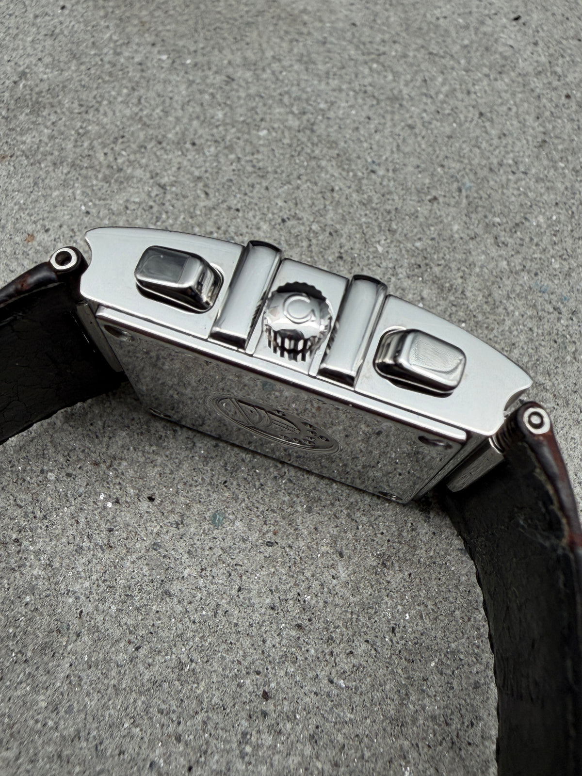 ORIGINAL 1998 OMEGA CONSTELLATION QUADRA CHRONOGRAPH QUARTZ DIAMANT 30x34mm