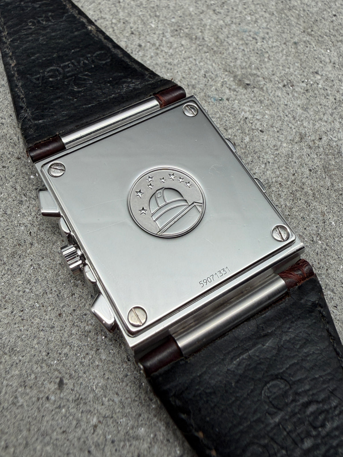 ORIGINAL 1998 OMEGA CONSTELLATION QUADRA CHRONOGRAPH QUARTZ DIAMANT 30x34mm