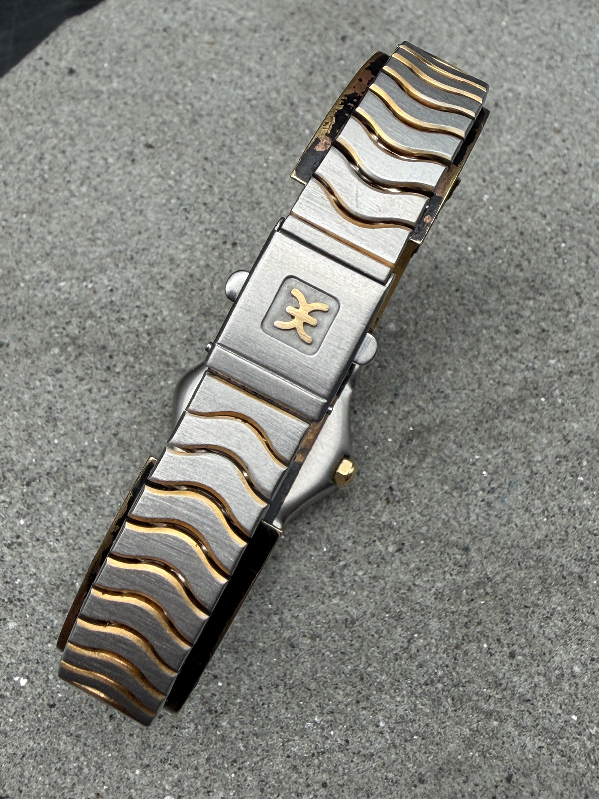 ORIGINAL EBEL CLASSIC WAVE 23mm LADY DAMEN 166901 STAHL / GOLD CAL. 157 QUARTZ
