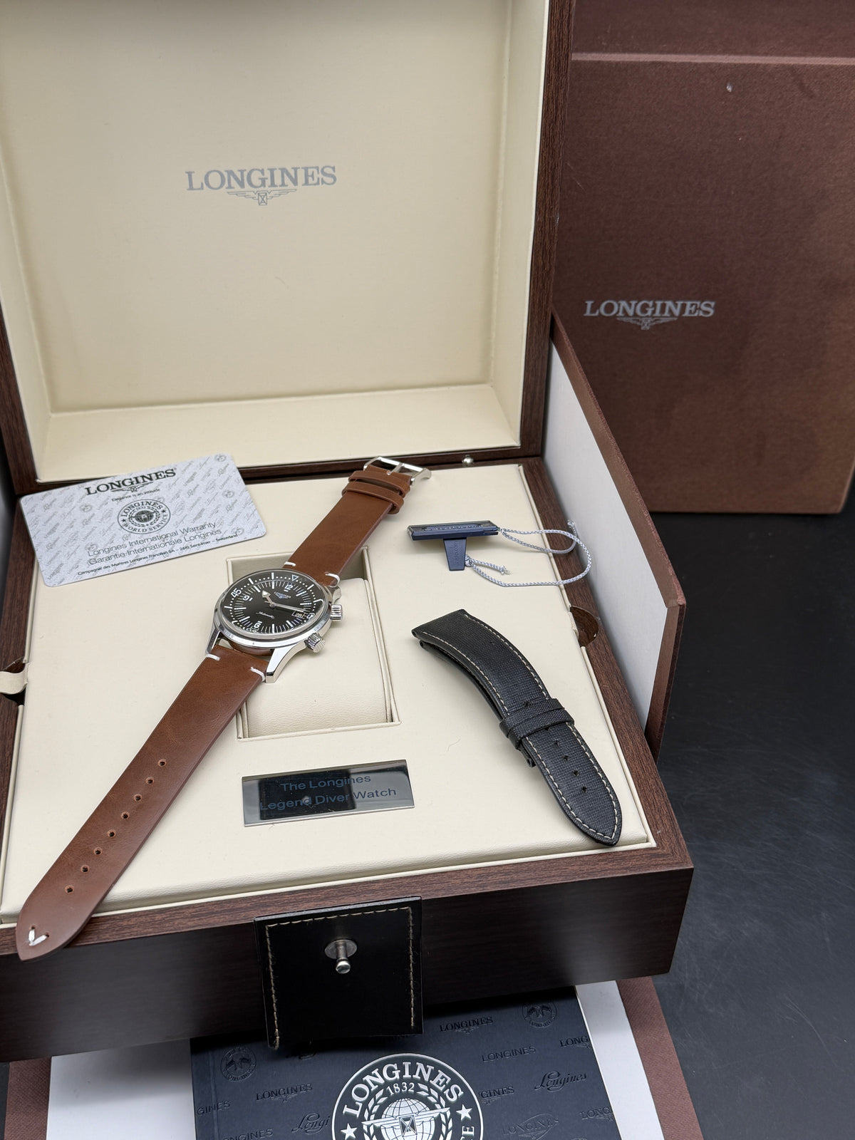 ORIGINAL LONGINES LEGEND DIVER L3.674.4 AUTOMATIK COMPRESSOR FULLSET BOX PAPIERE