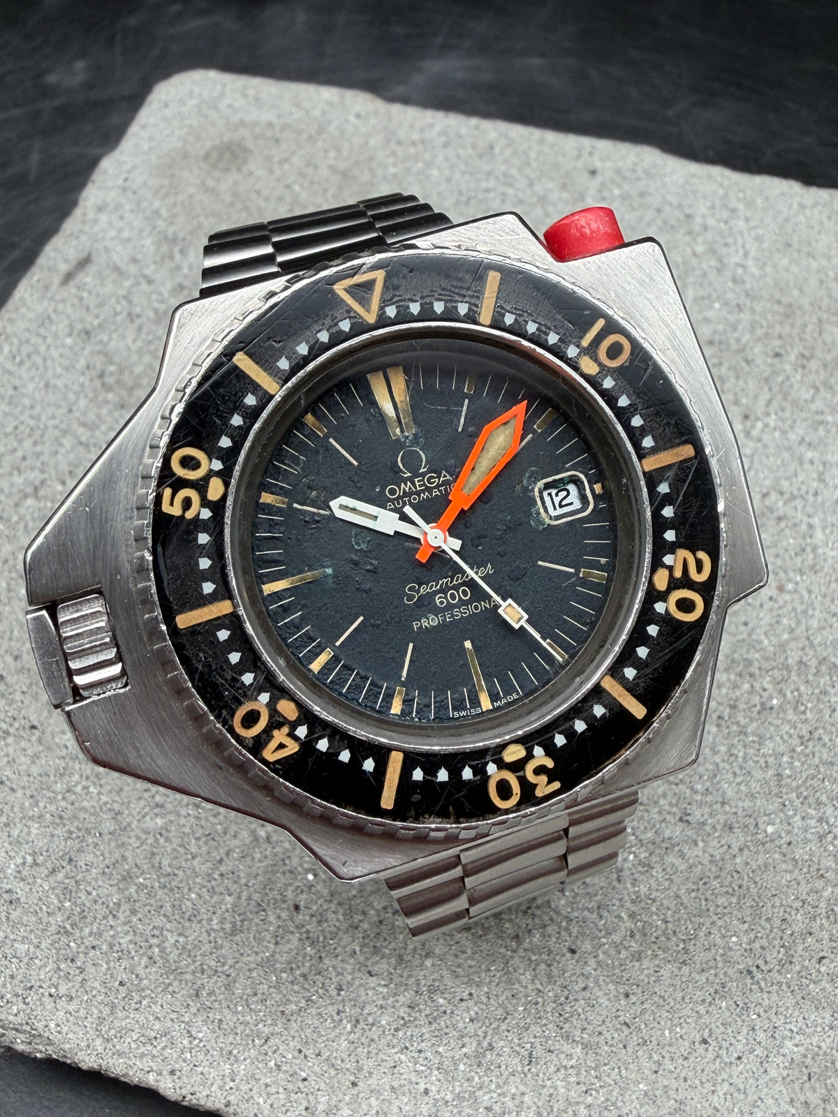 ORIGINAL 1971 OMEGA 166.077 SEAMASTER 600 PLOPROF SANDWICH DIAL DIVER VINTAGE