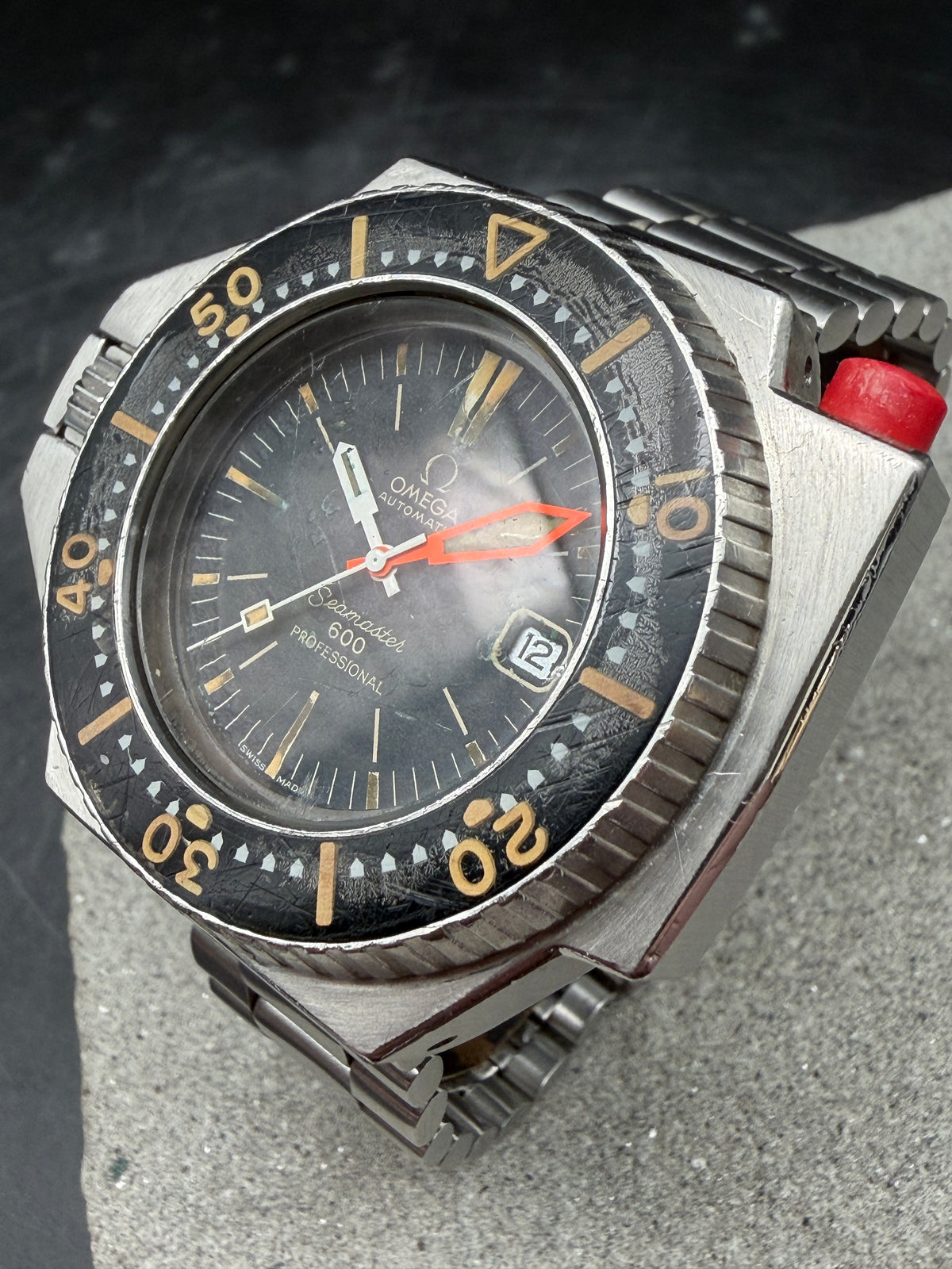 ORIGINAL 1971 OMEGA 166.077 SEAMASTER 600 PLOPROF SANDWICH DIAL DIVER VINTAGE