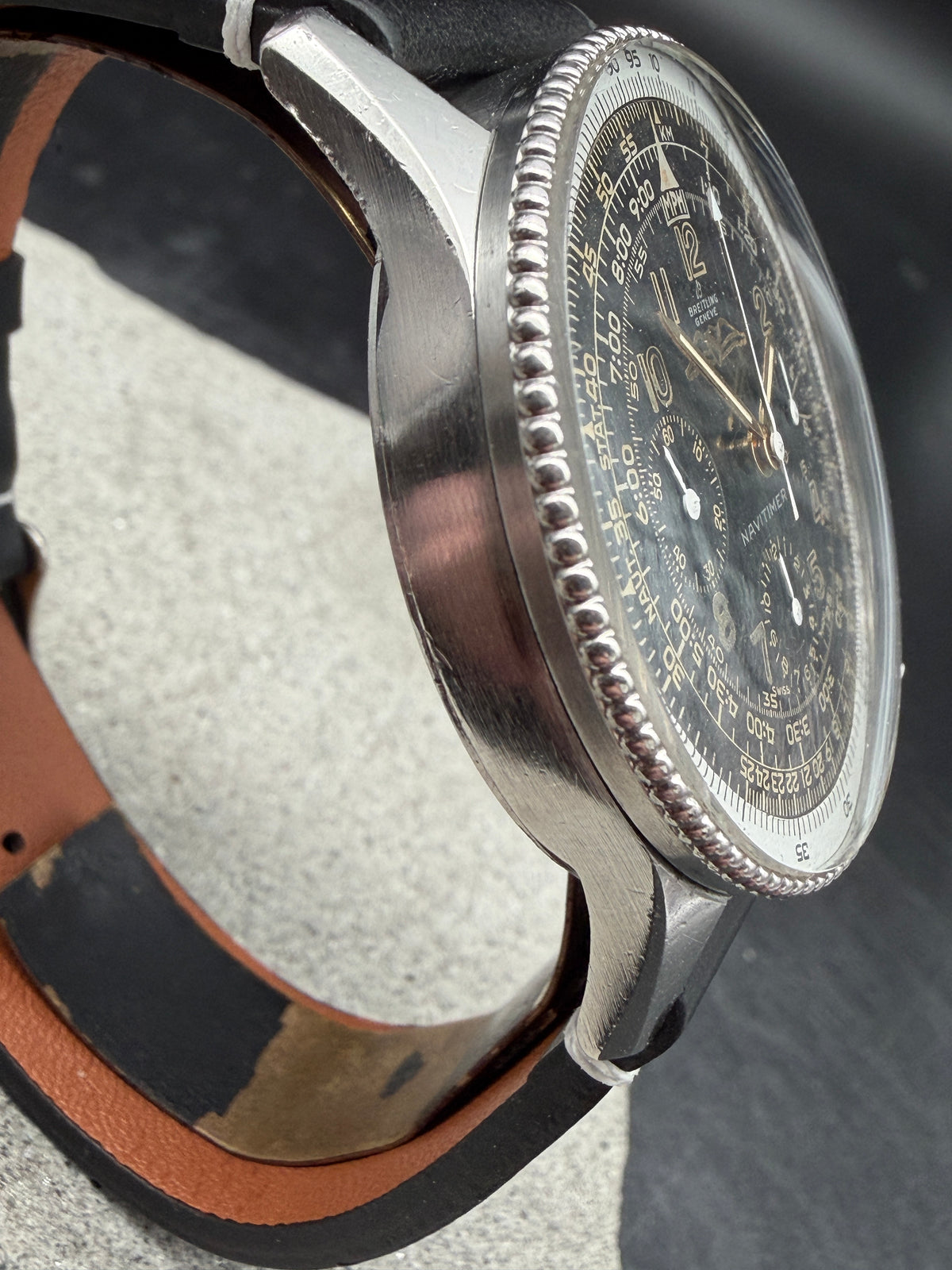ORIGINAL 1960 BREITLING NAVITIMER 806 VENUS 178 MANUAL AOPA APPLIED LOGO GRAIN