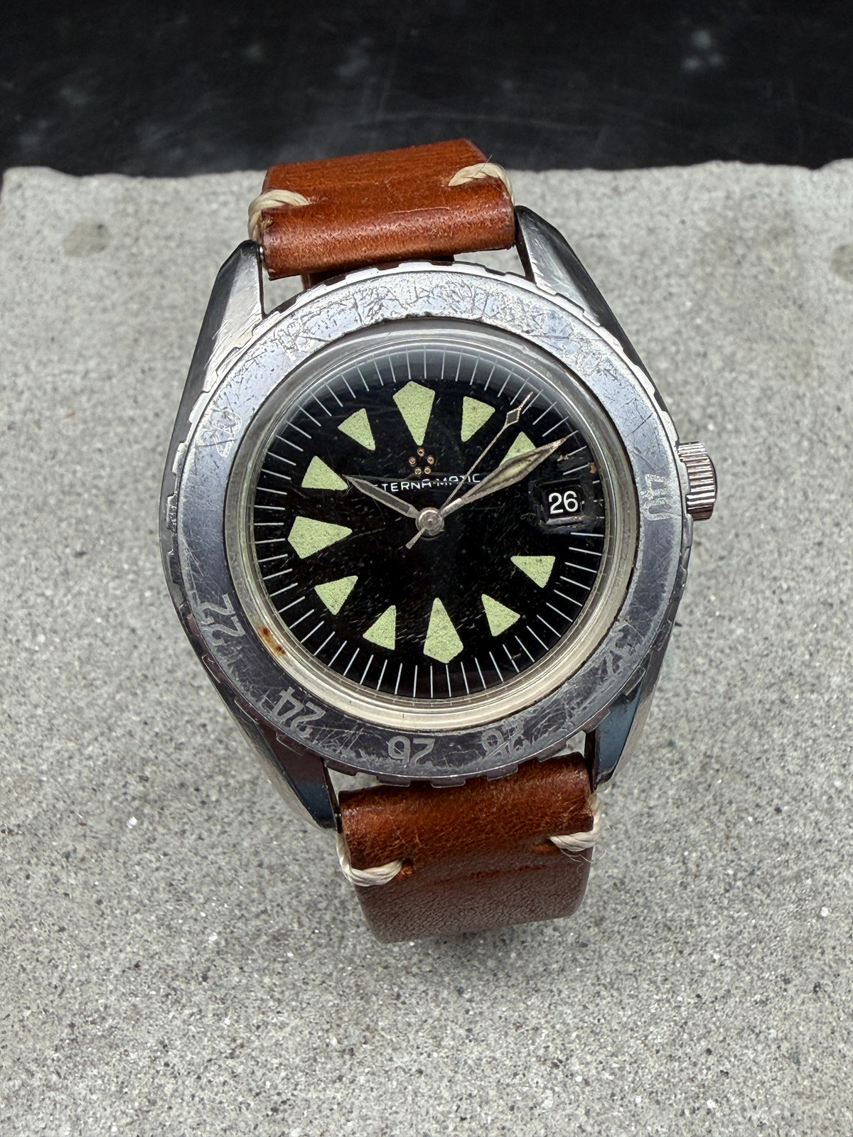 ORIGINAL ETERNA MATIC SUPER KONTIKI 130 PTX TAUCHERUHR MK1 FIRST SERIE AUTOMATIK